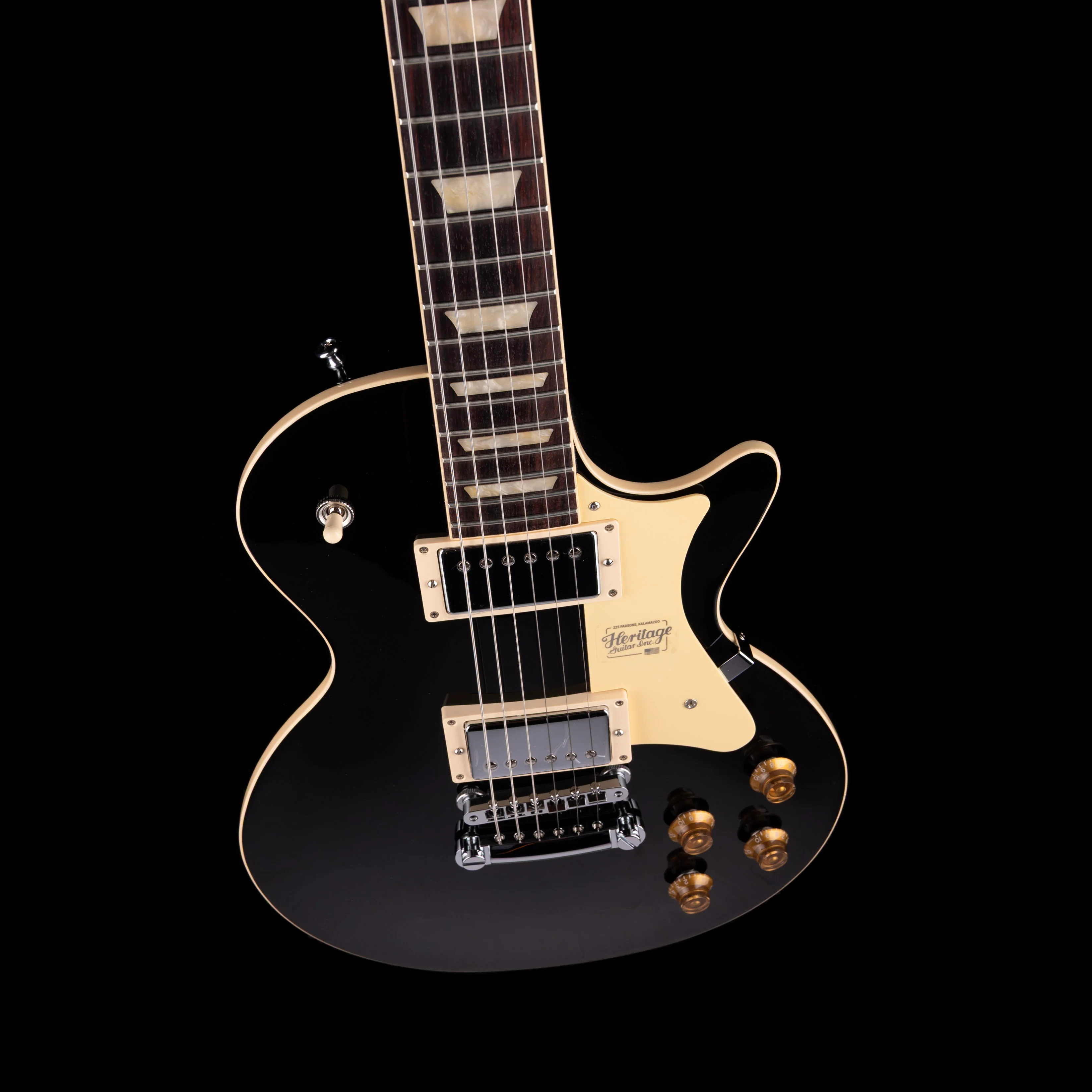 Heritage Standard H-150 Ebony Electric Guitar with Case - Image 3