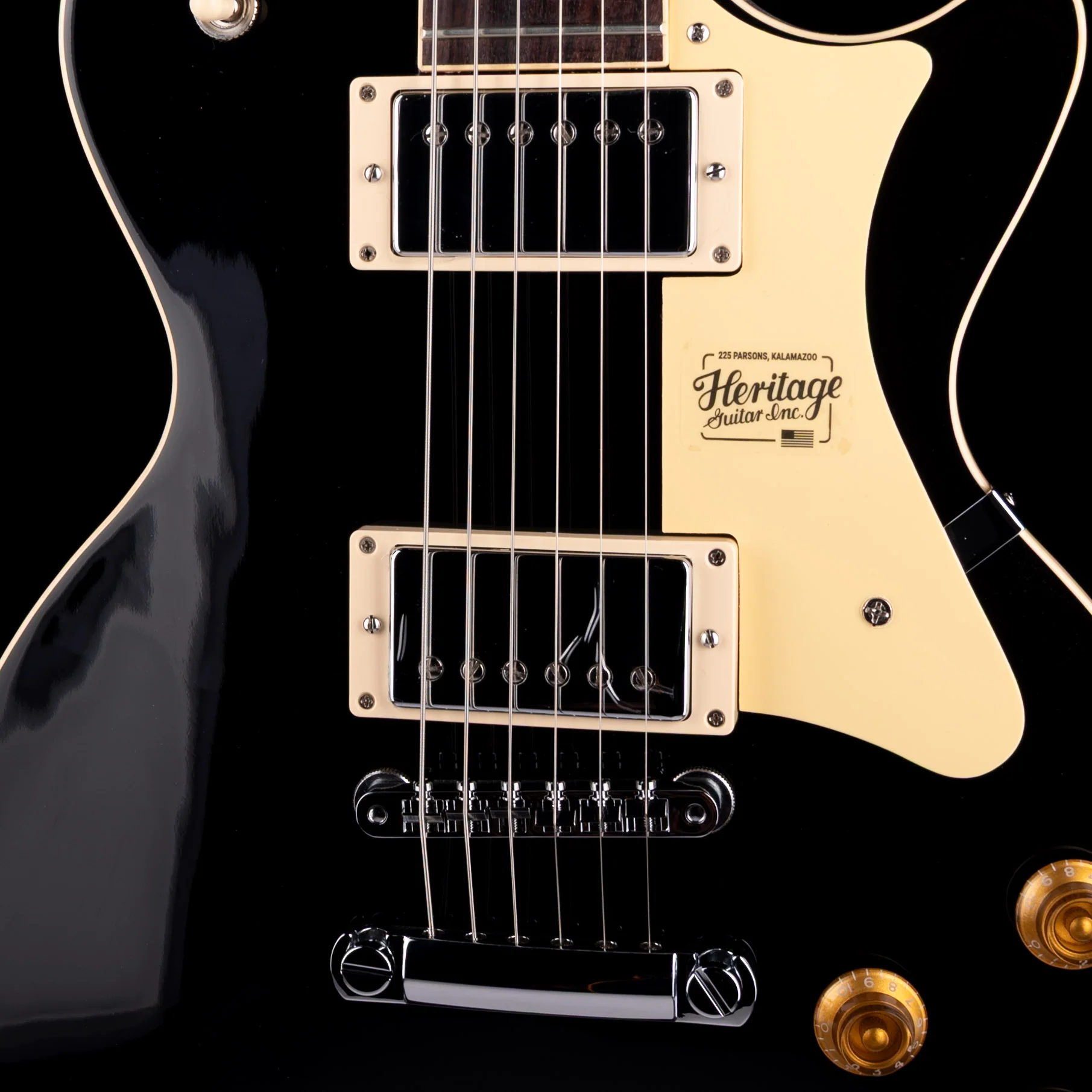 Heritage Standard H-150 Ebony Electric Guitar with Case - Image 4