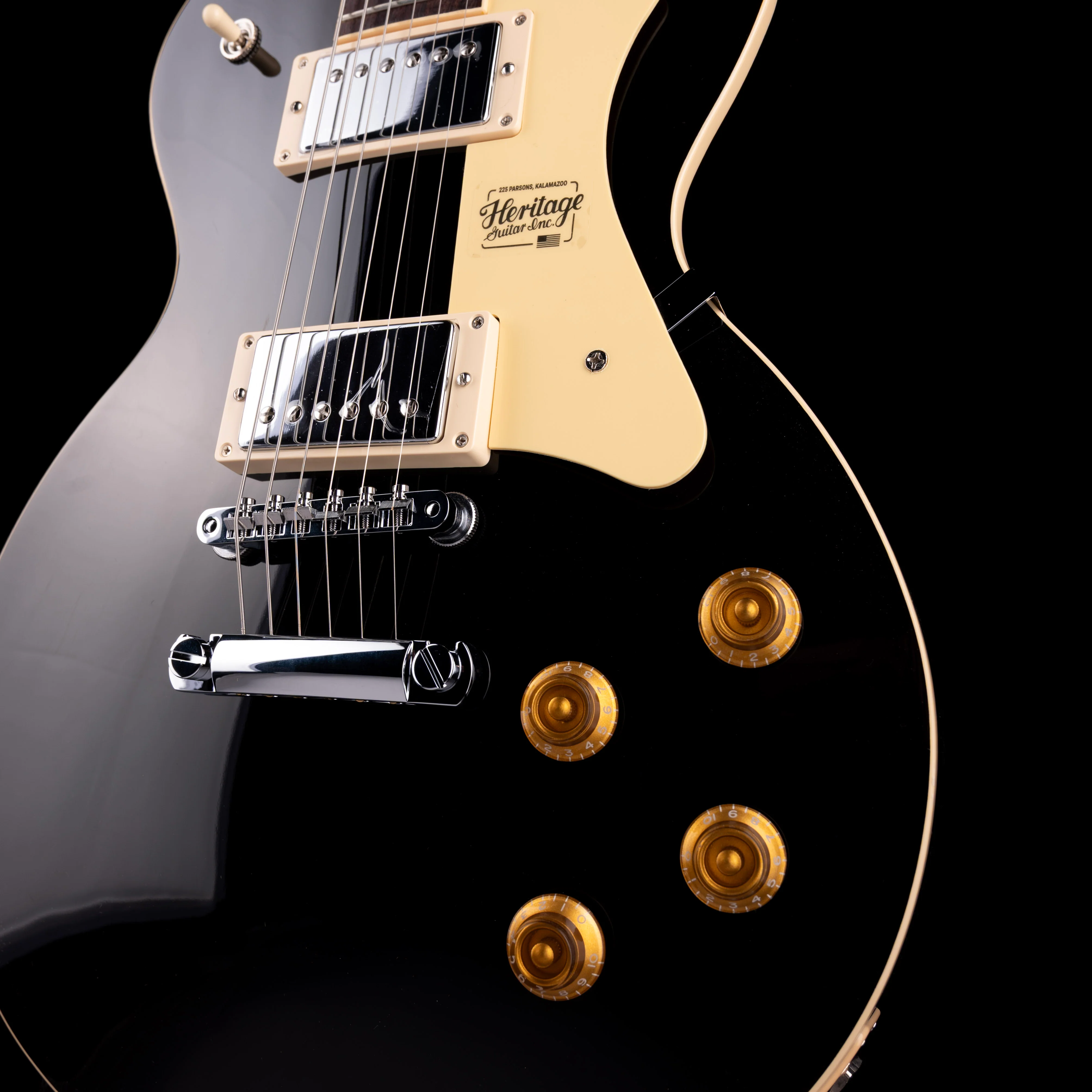 Heritage Standard H-150 Ebony Electric Guitar with Case - Image 5