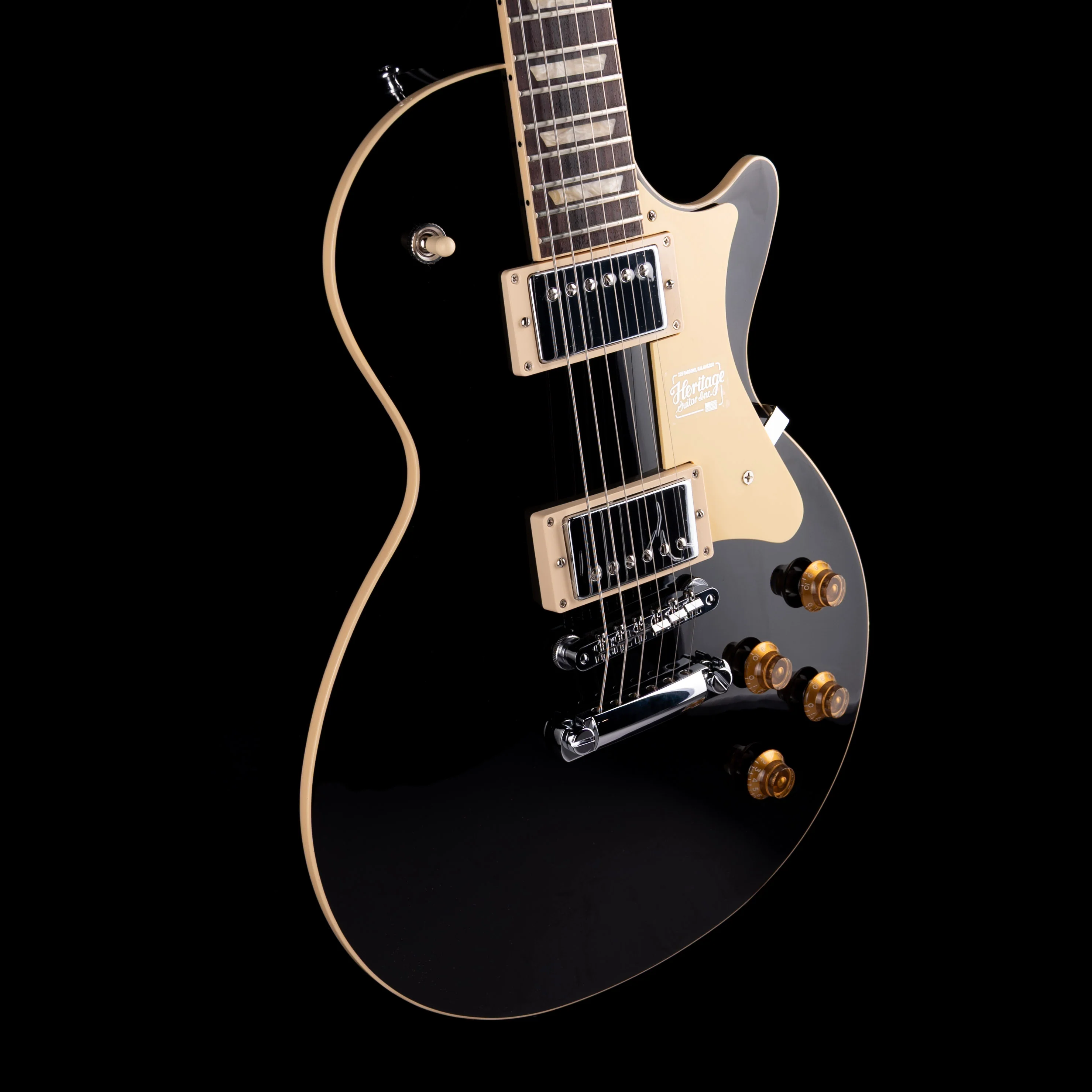 Heritage Standard H-150 Ebony Electric Guitar with Case - Image 6