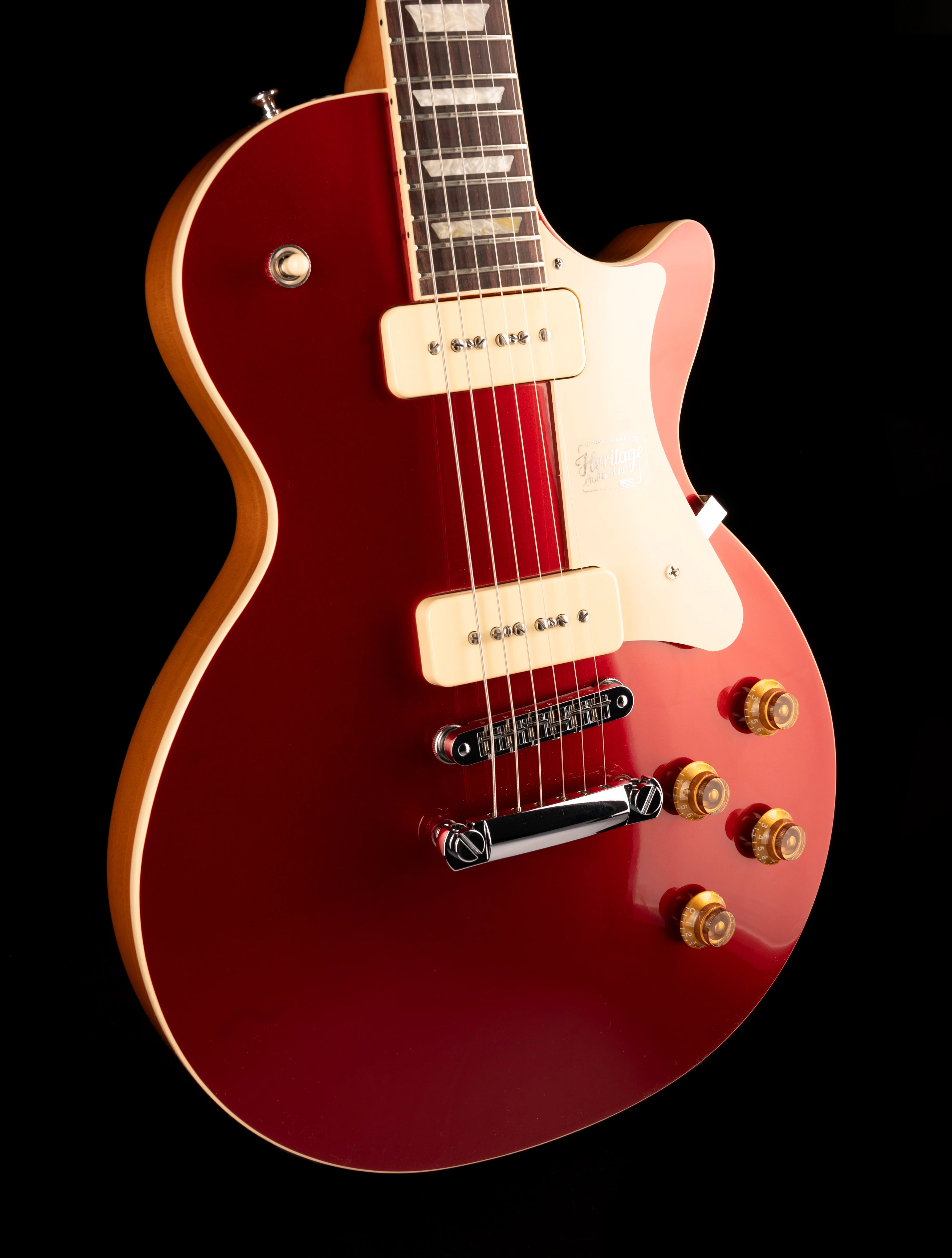 Heritage H-150 P90 Cherry Electric Guitar with Case - Image 10