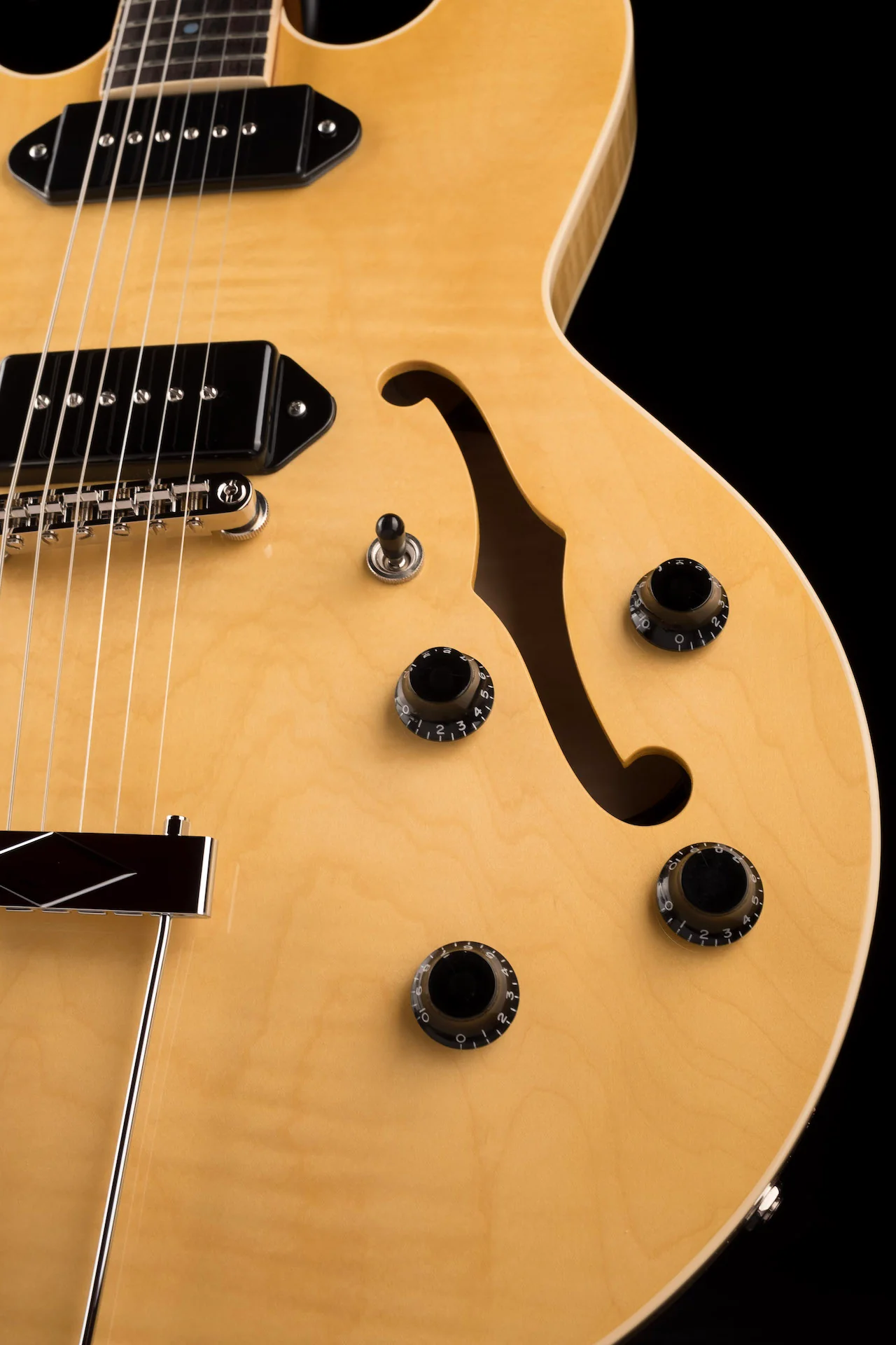 Heritage H-530 Hollow Antique Natural Electric Guitar with Case - Image 8
