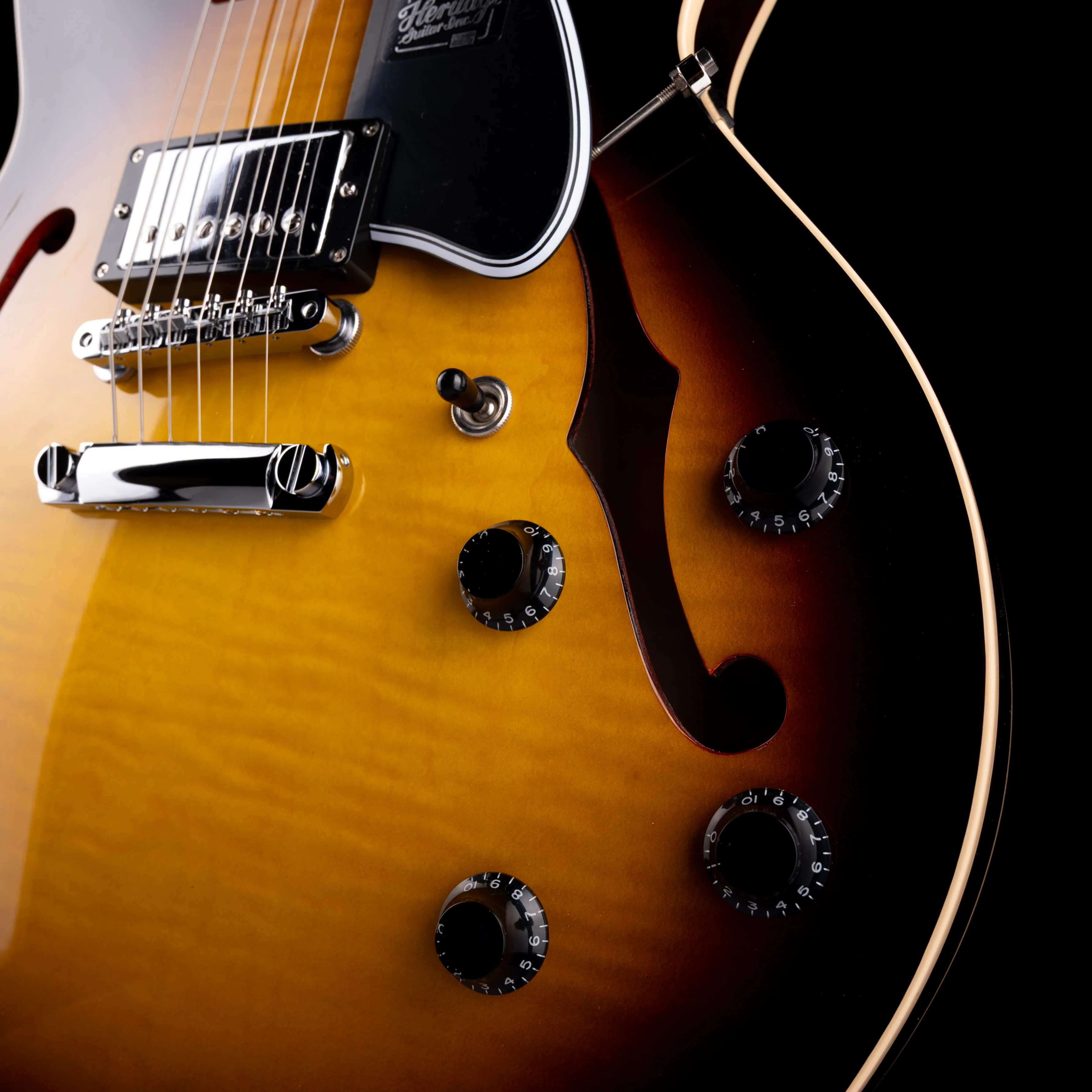 Heritage Standard H-535 Semi-Hollow Original Sunburst Electric Guitar with Case - Image 5