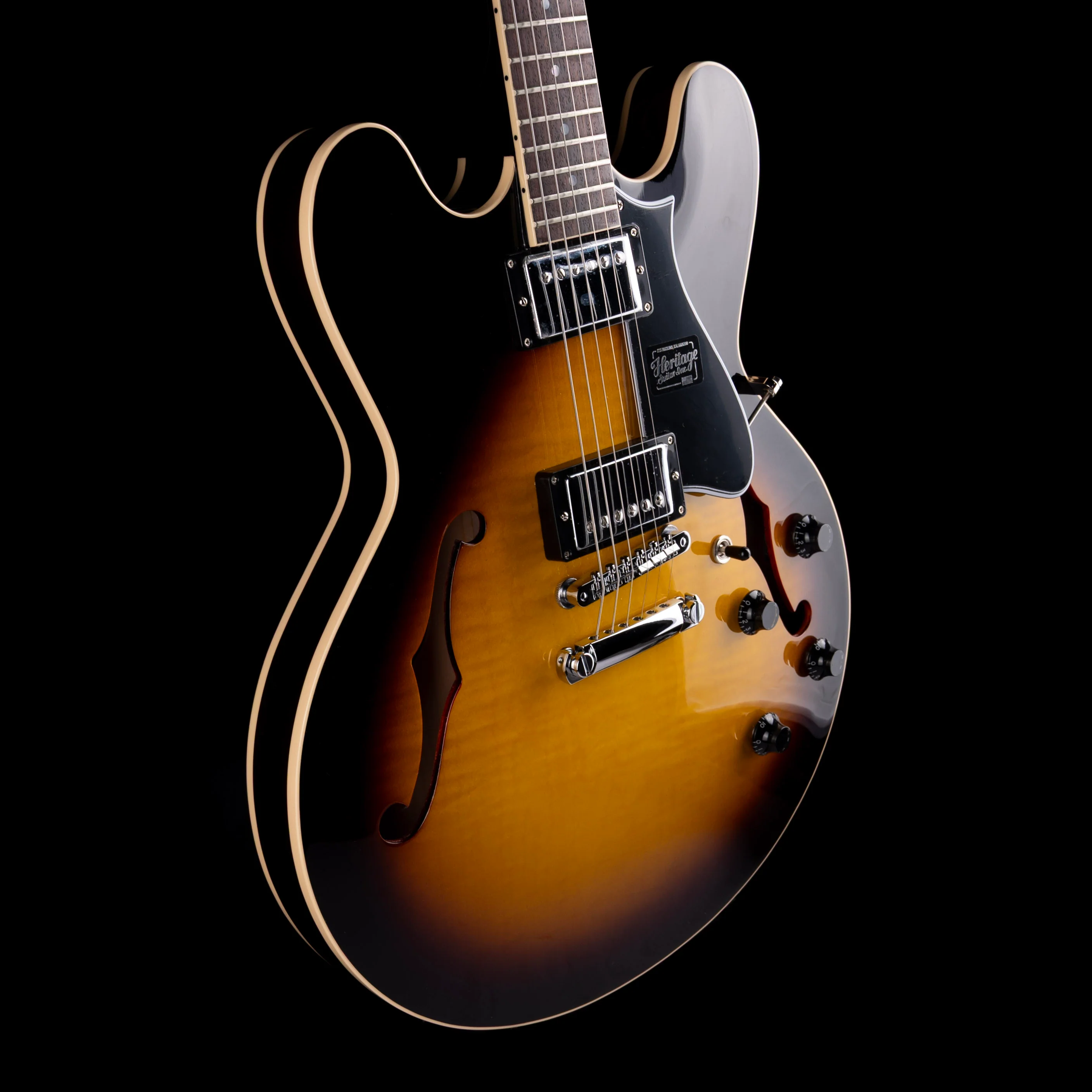 Heritage Standard H-535 Semi-Hollow Original Sunburst Electric Guitar with Case - Image 6