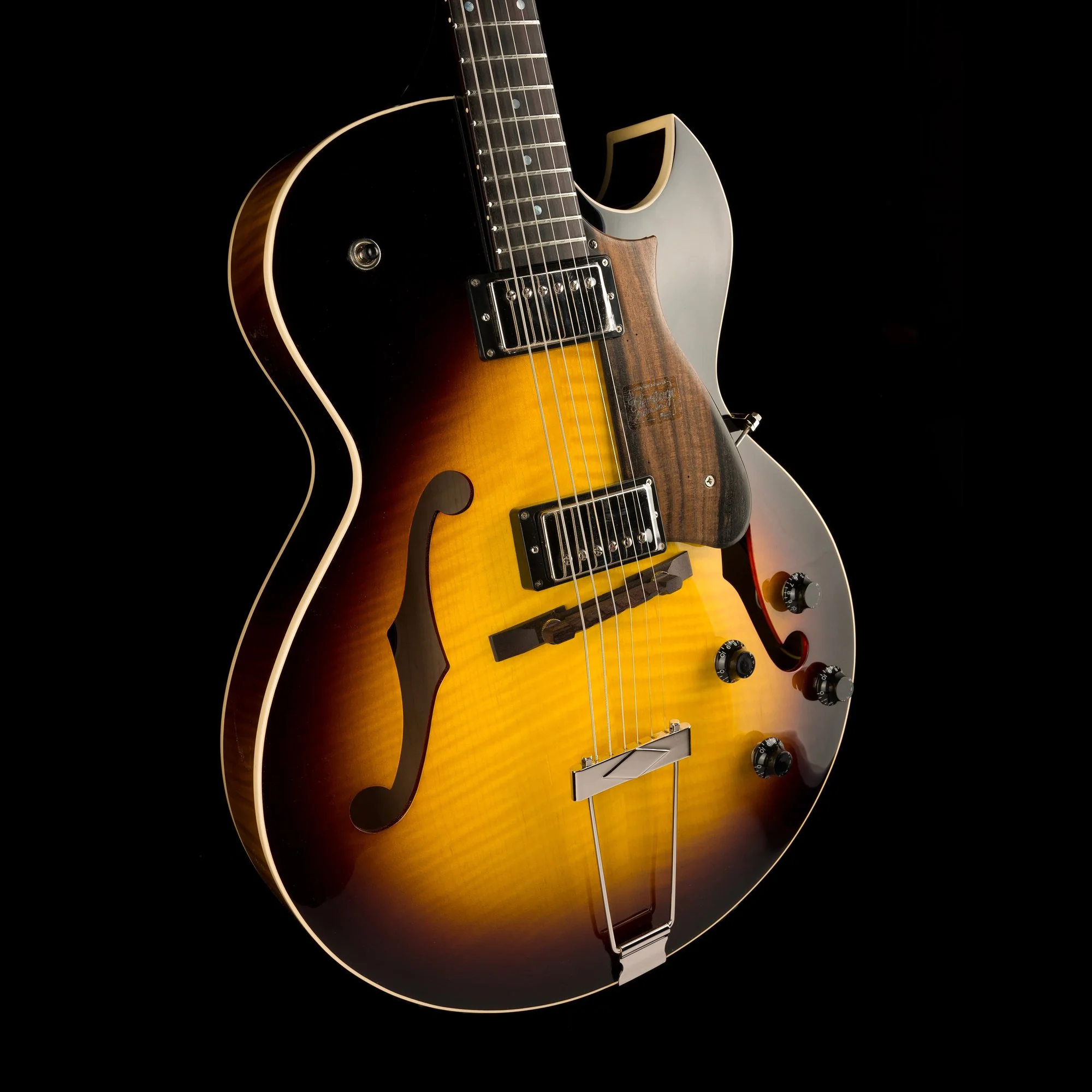 Heritage H-575 Hollow Original Sunburst Electric Guitar with Case - Image 10