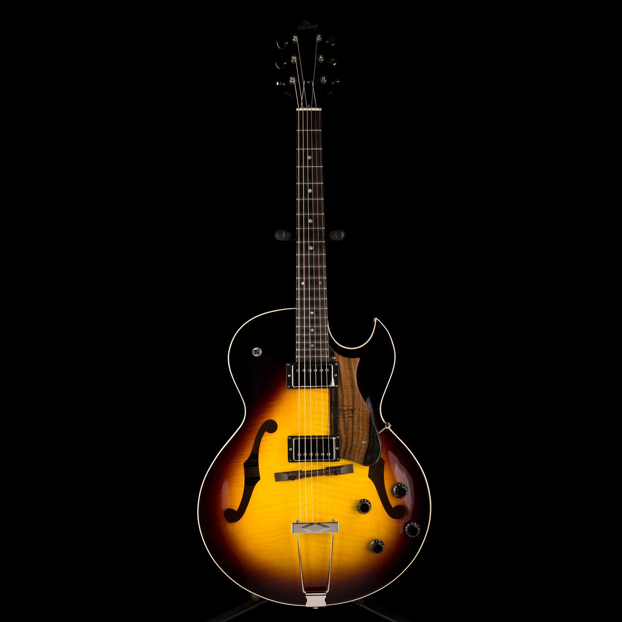 Heritage H-575 Hollow Original Sunburst Electric Guitar with Case - Image 2