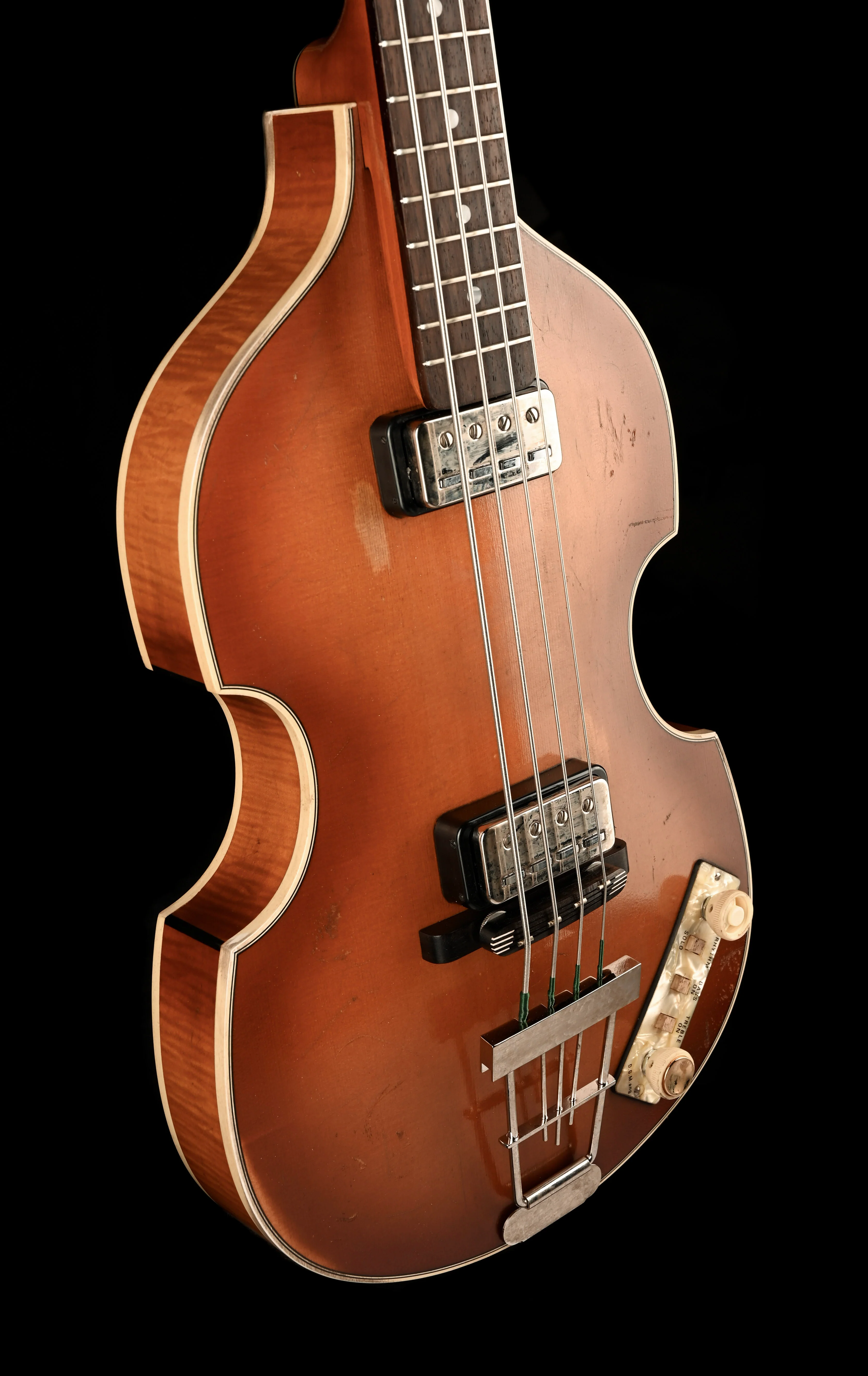 Hofner 1963 Reissue Violin Bass Vintage Aged Sunburst H500/1-63-RLC with Case - Image 10