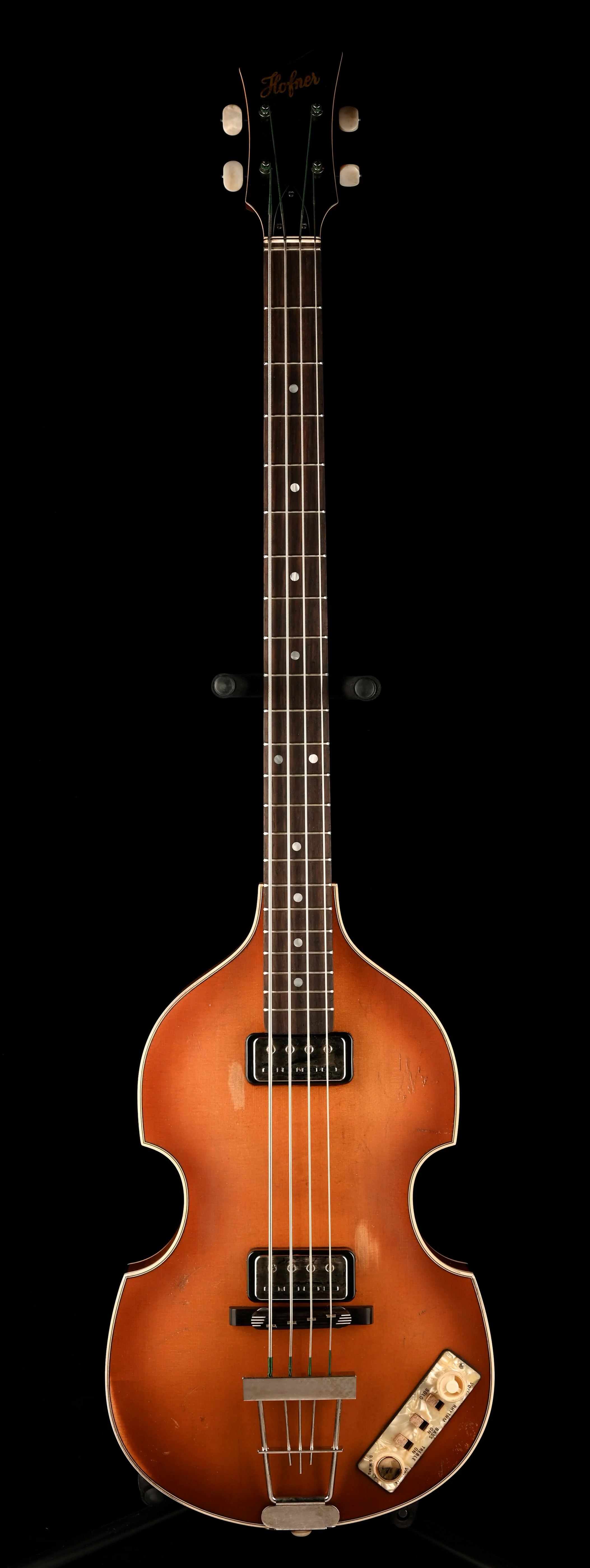 Hofner 1963 Reissue Violin Bass Vintage Aged Sunburst H500/1-63-RLC with Case - Image 2