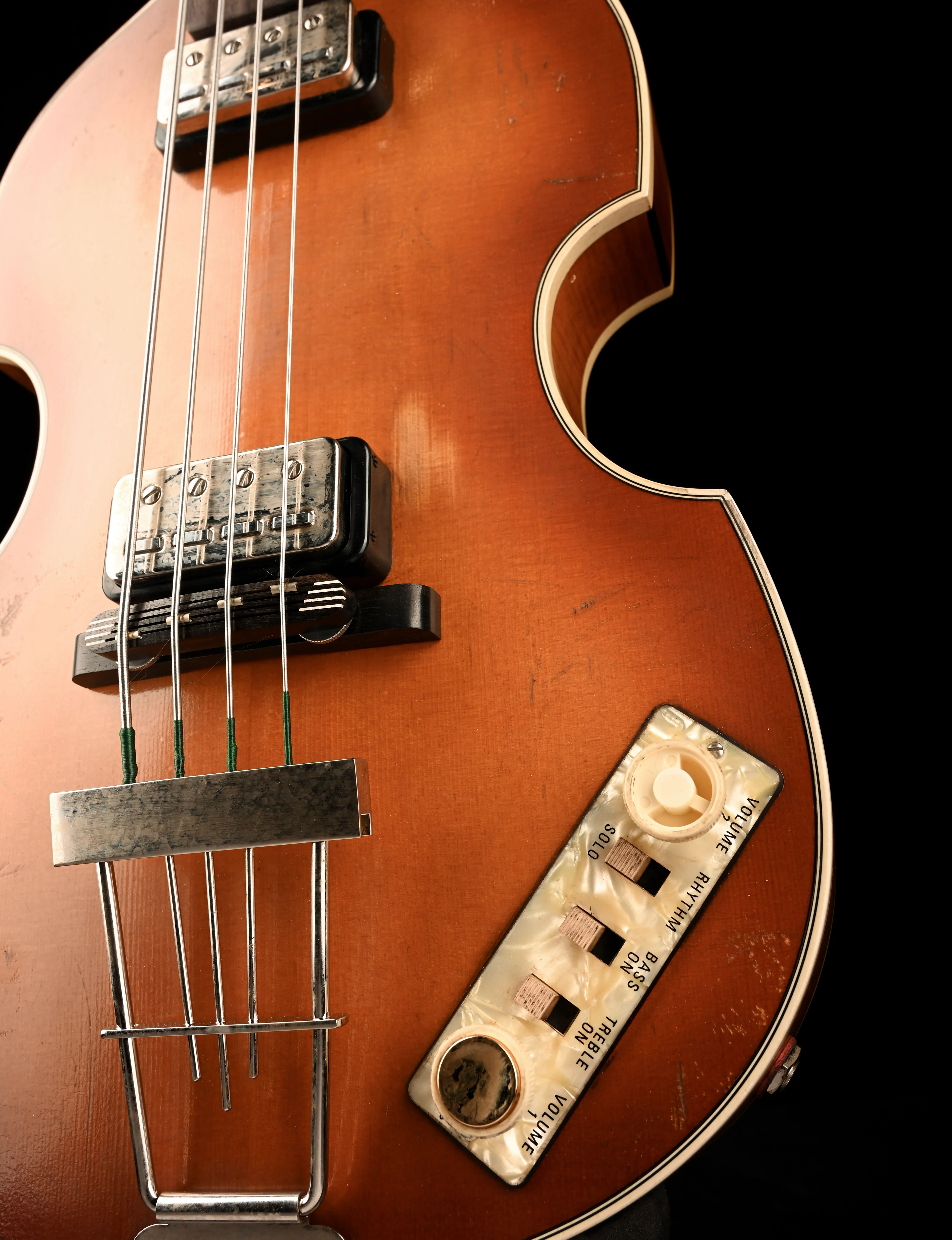 Hofner 1963 Reissue Violin Bass Vintage Aged Sunburst H500/1-63-RLC with Case - Image 8