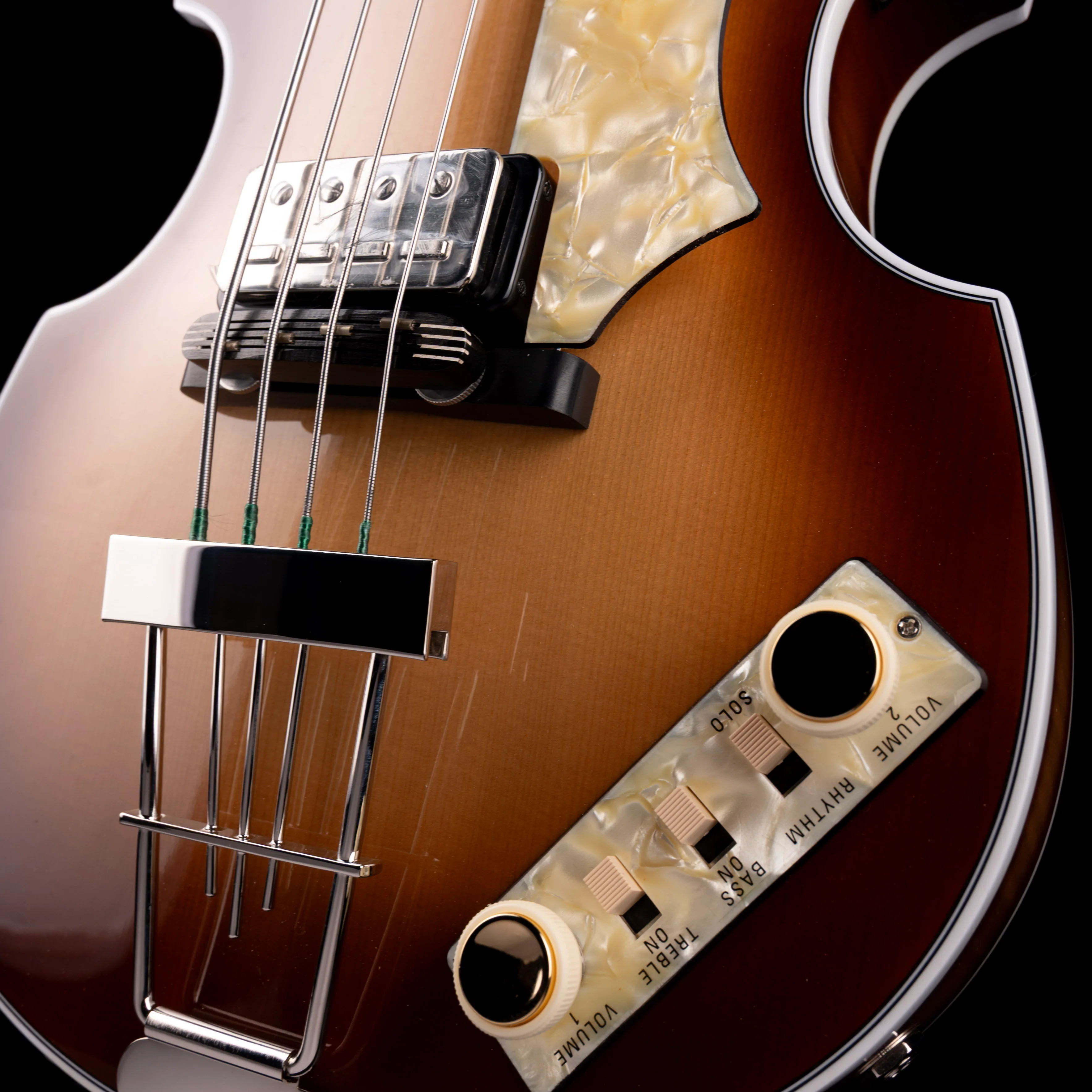 Hofner 1964 Reissue Violin Bass - Sunburst with Vintage Case - H500/1-64-O - Image 6
