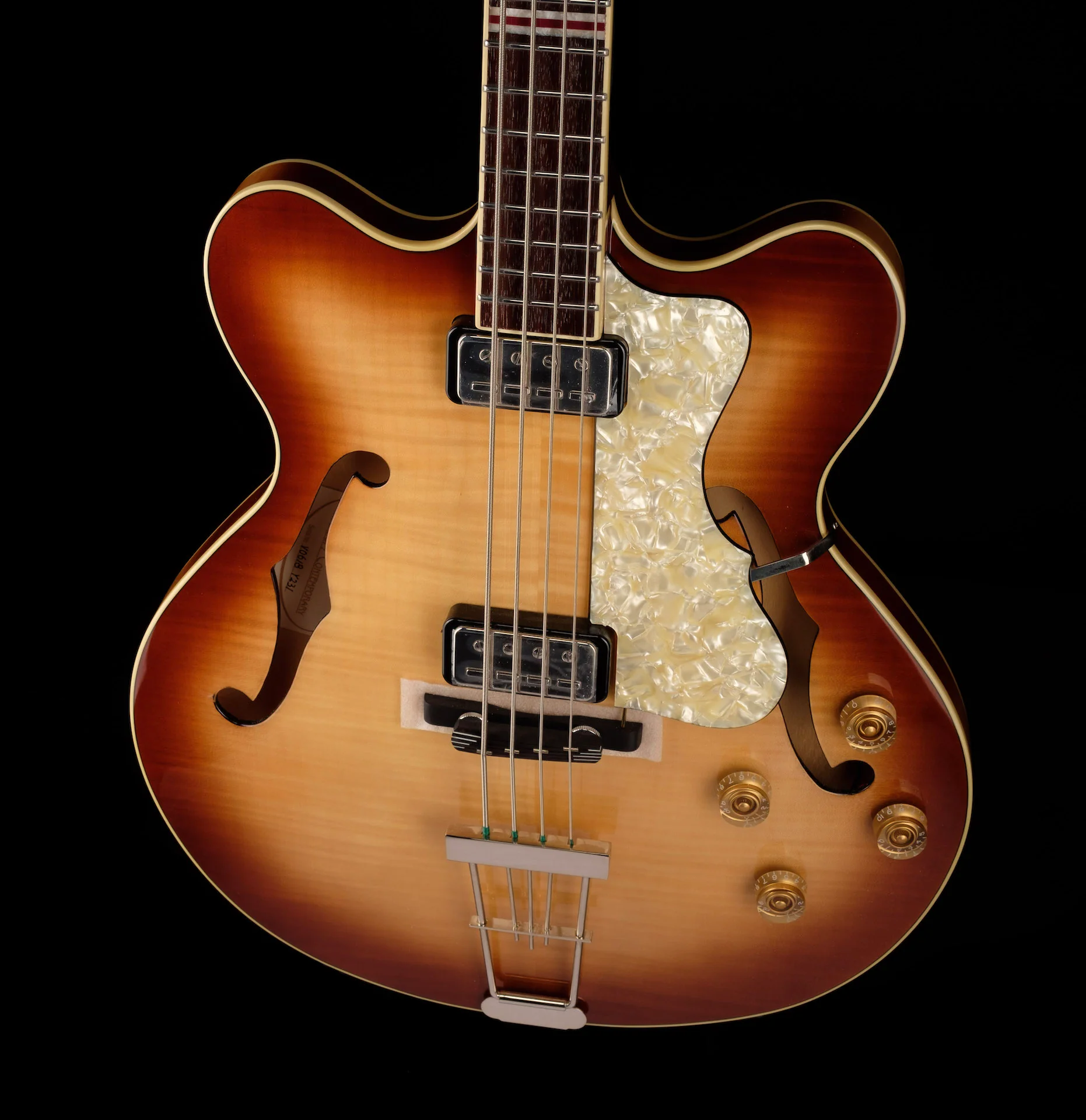 Hofner Contemporary Verythin Reissue Bass - Sunburst - HCT-500/7-SB-O - Image 4