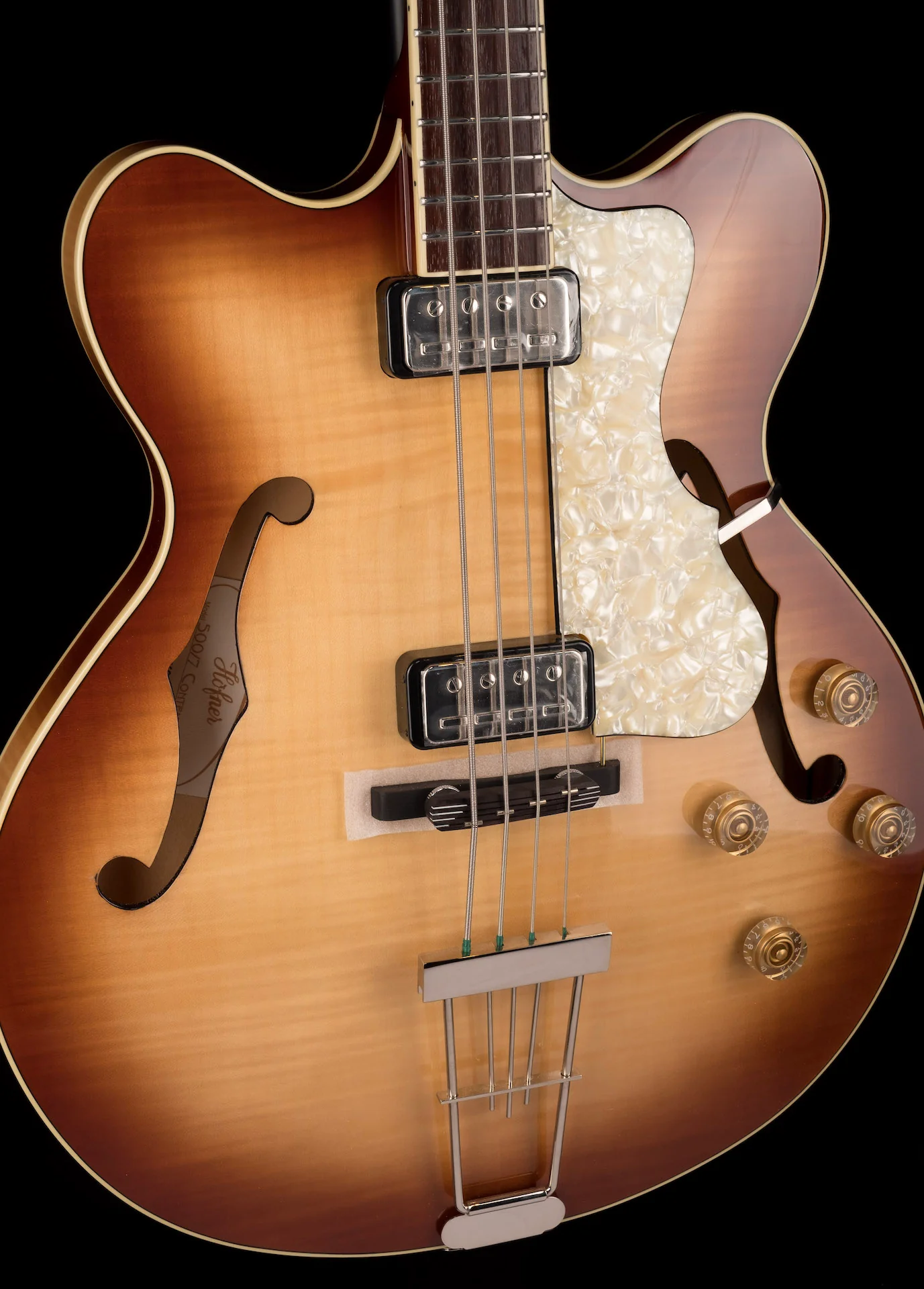 Hofner Contemporary Verythin Reissue Bass - Sunburst - HCT-500/7-SB-O - Image 8