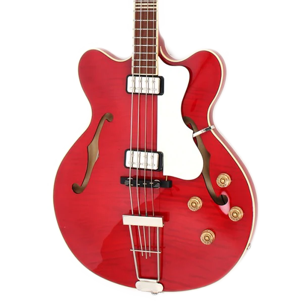 Hofner Contemporary Verythin Reissue Bass Transparent Red HCT-500/7-TR-O