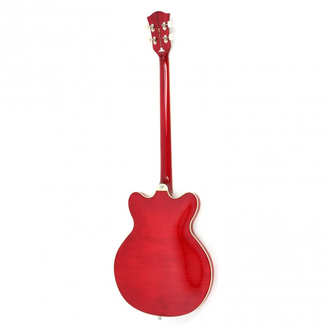 Hofner Contemporary Verythin Reissue Bass Transparent Red HCT-500/7-TR-O - Image 6