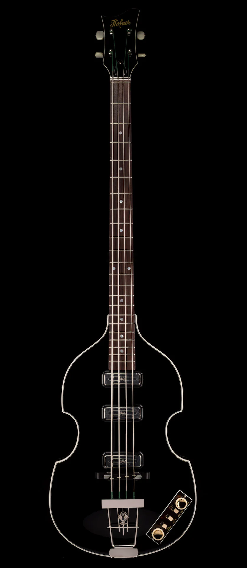 Hofner Custom H500/1-3VP-BK-0 Artist Series Violin Bass Black with Case - Image 2