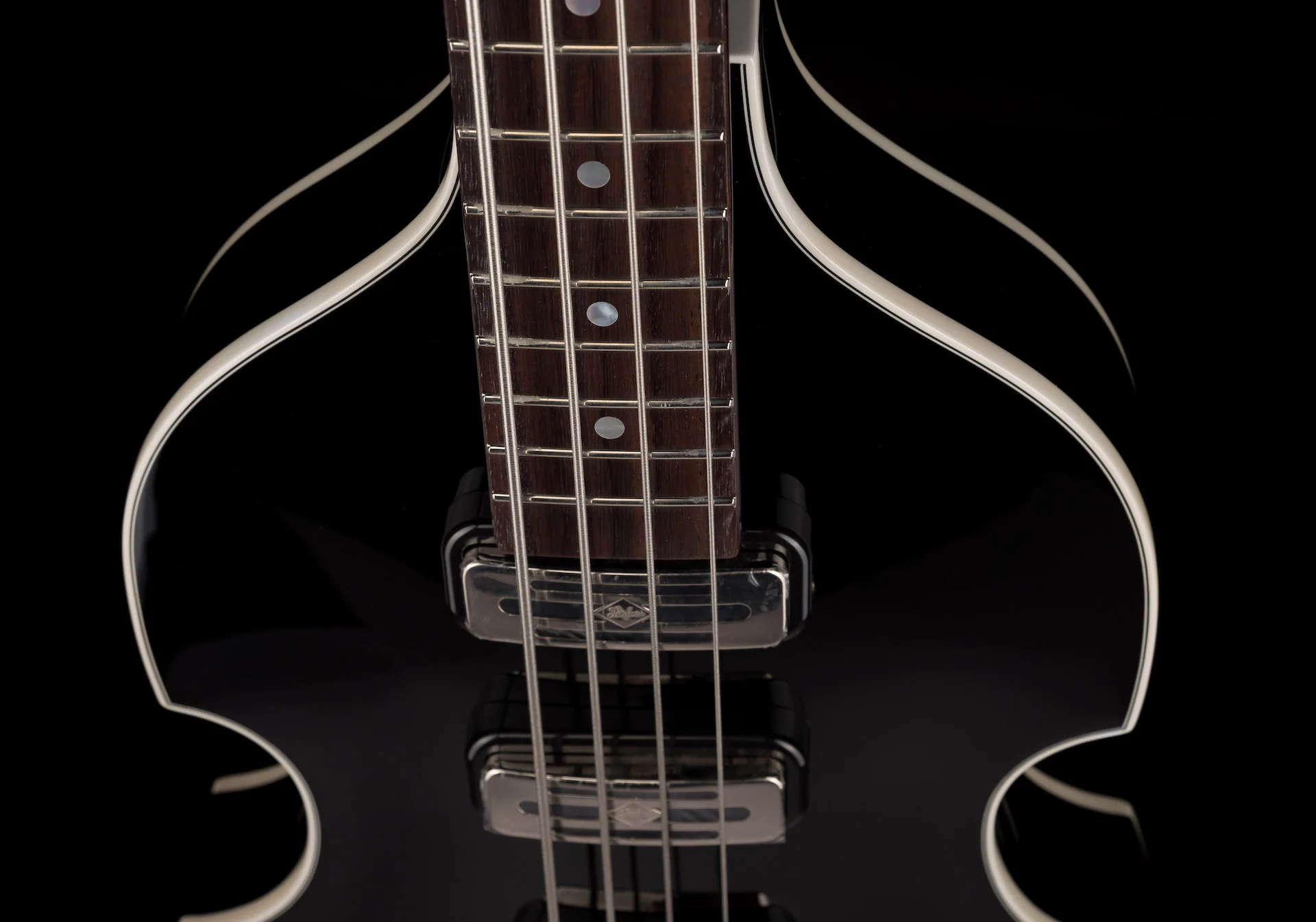 Hofner Custom H500/1-3VP-BK-0 Artist Series Violin Bass Black with Case - Image 3