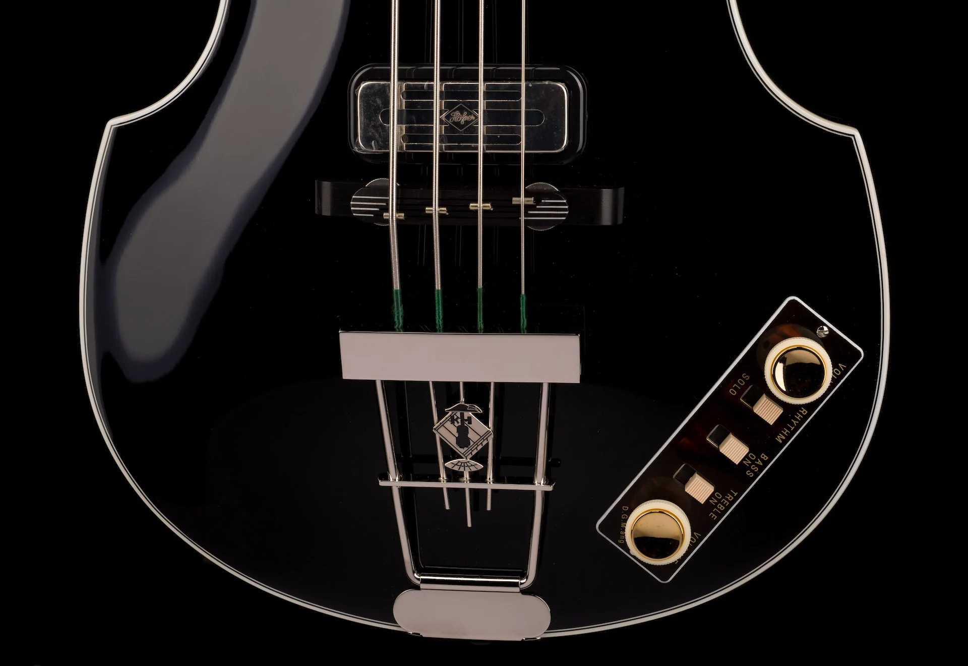 Hofner Custom H500/1-3VP-BK-0 Artist Series Violin Bass Black with Case - Image 4