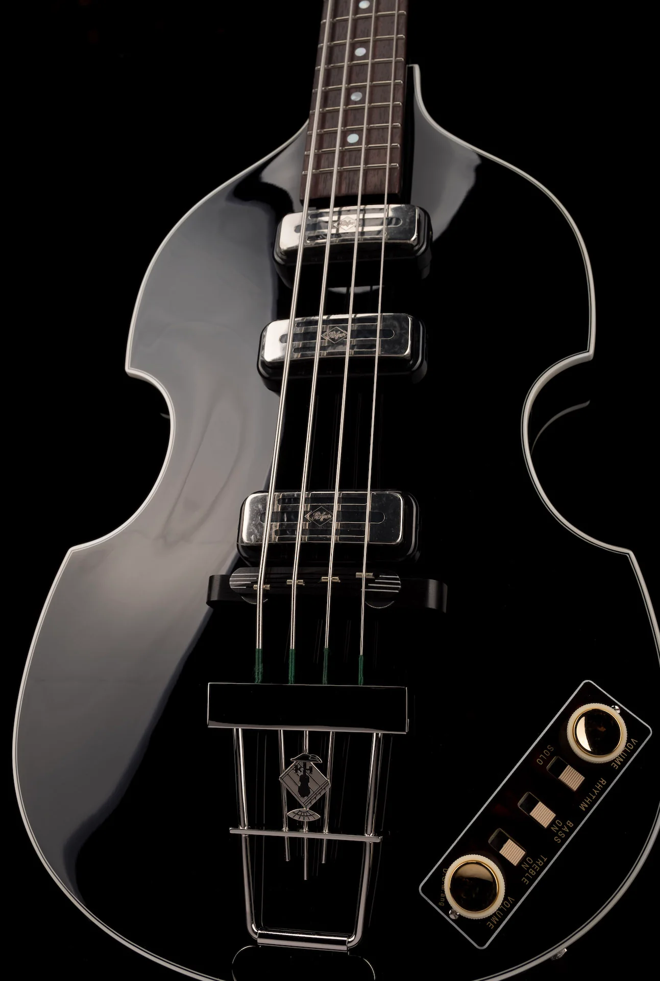 Hofner Custom H500/1-3VP-BK-0 Artist Series Violin Bass Black with Case - Image 7