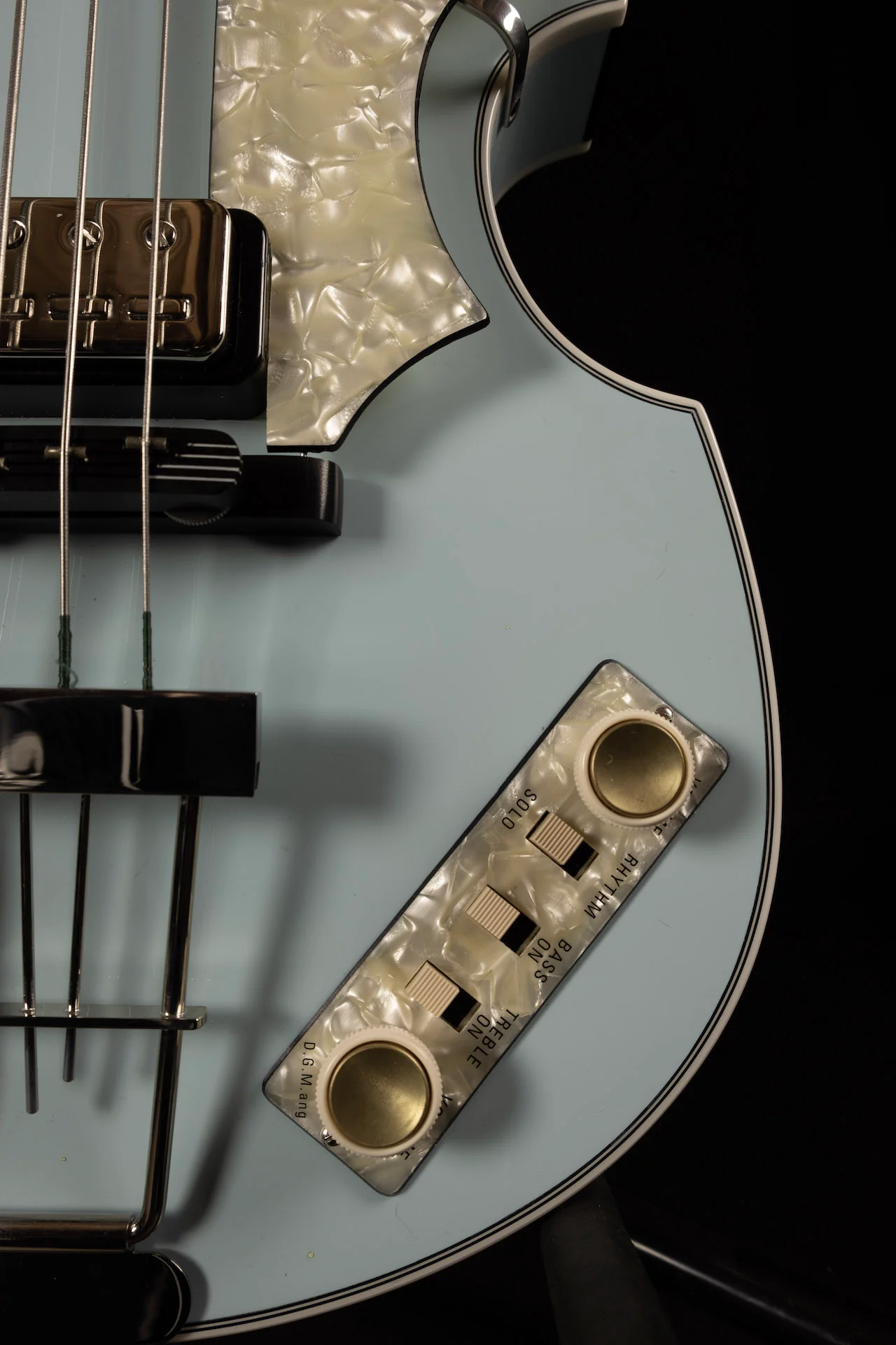 Hofner H500/1-62-O '62 Reissue Violin Bass Limited Run One Off Sonic Blue Finish - Image 11