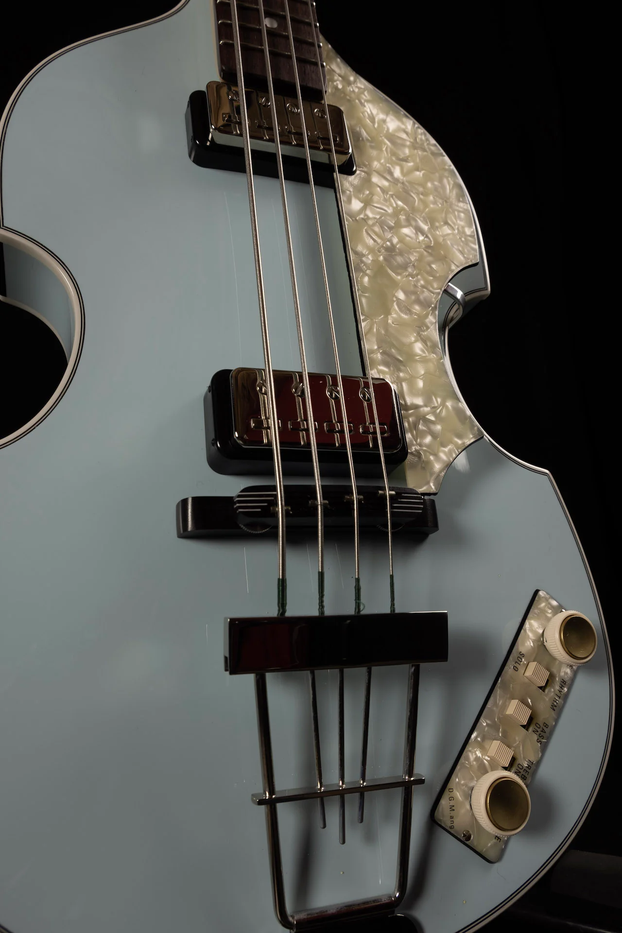 Hofner H500/1-62-O '62 Reissue Violin Bass Limited Run One Off Sonic Blue Finish - Image 8