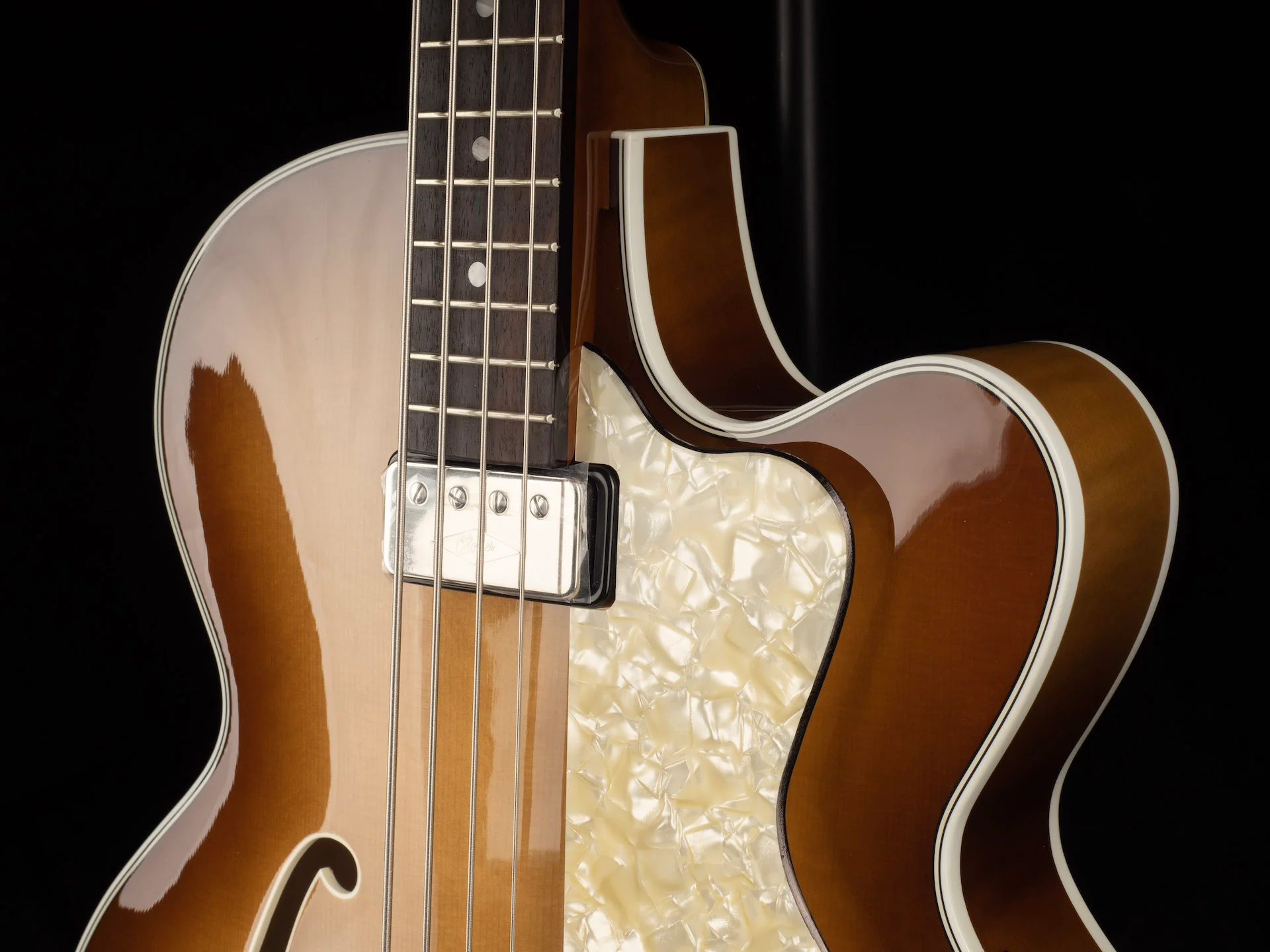 Hofner H500/5-62-0 "Reeperbahn" Bass Sunburst Made in Germany With Case - Image 3