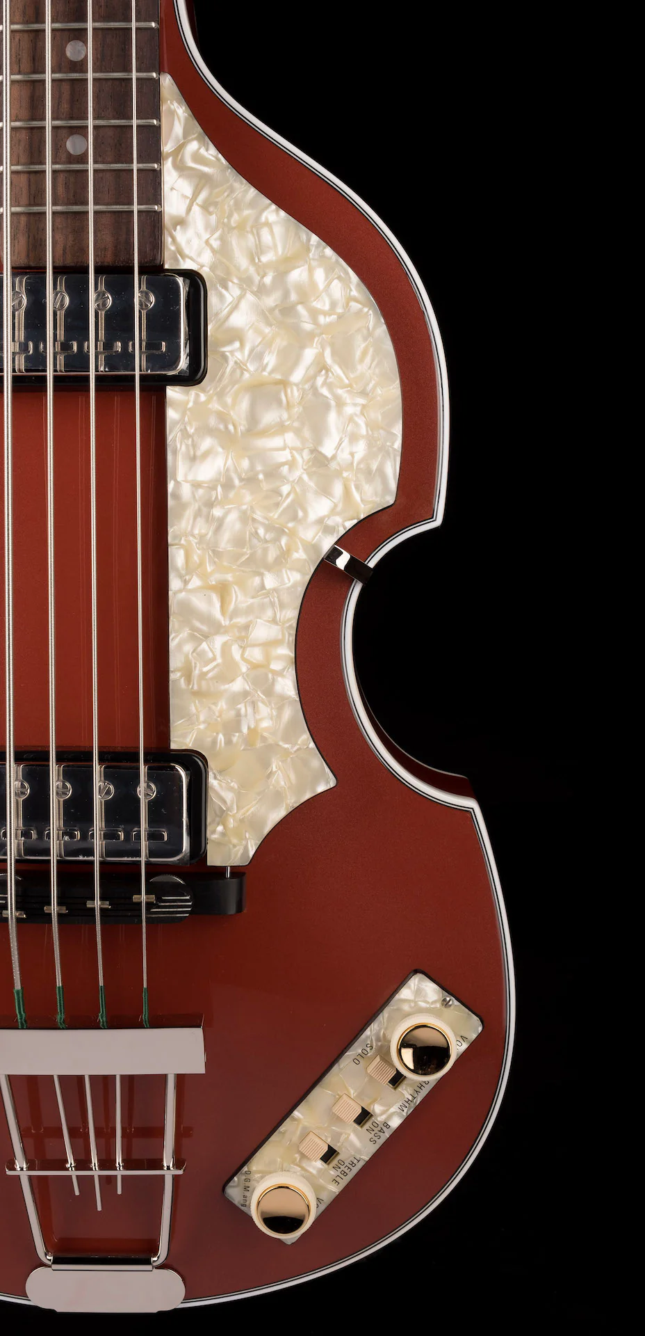 Hofner Limited Edition Pearl Copper 62 Violin Bass HOF-H500/1-62-PC-O With Case - Image 10