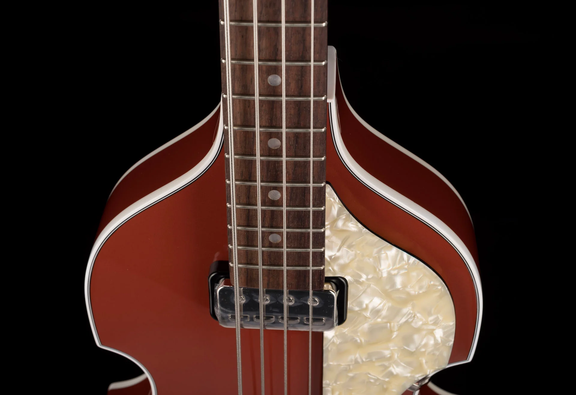 Hofner Limited Edition Pearl Copper 62 Violin Bass HOF-H500/1-62-PC-O With Case - Image 3
