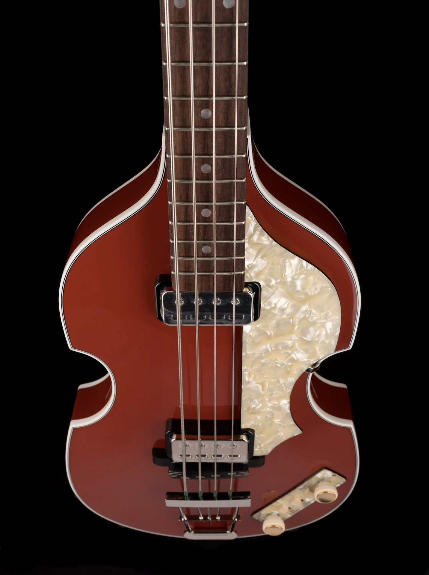 Hofner Limited Edition Pearl Copper 62 Violin Bass HOF-H500/1-62-PC-O With Case - Image 4