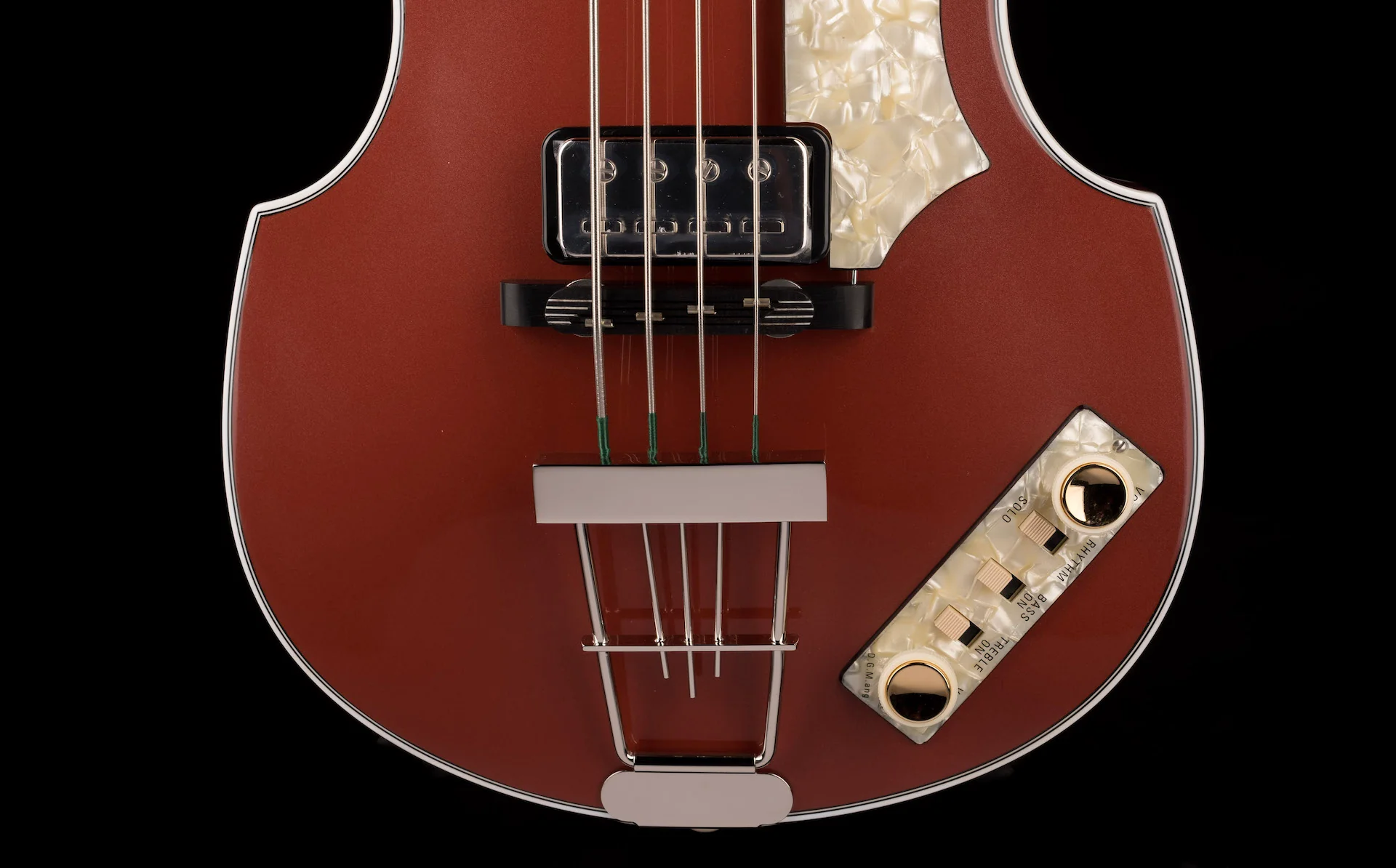 Hofner Limited Edition Pearl Copper 62 Violin Bass HOF-H500/1-62-PC-O With Case - Image 5