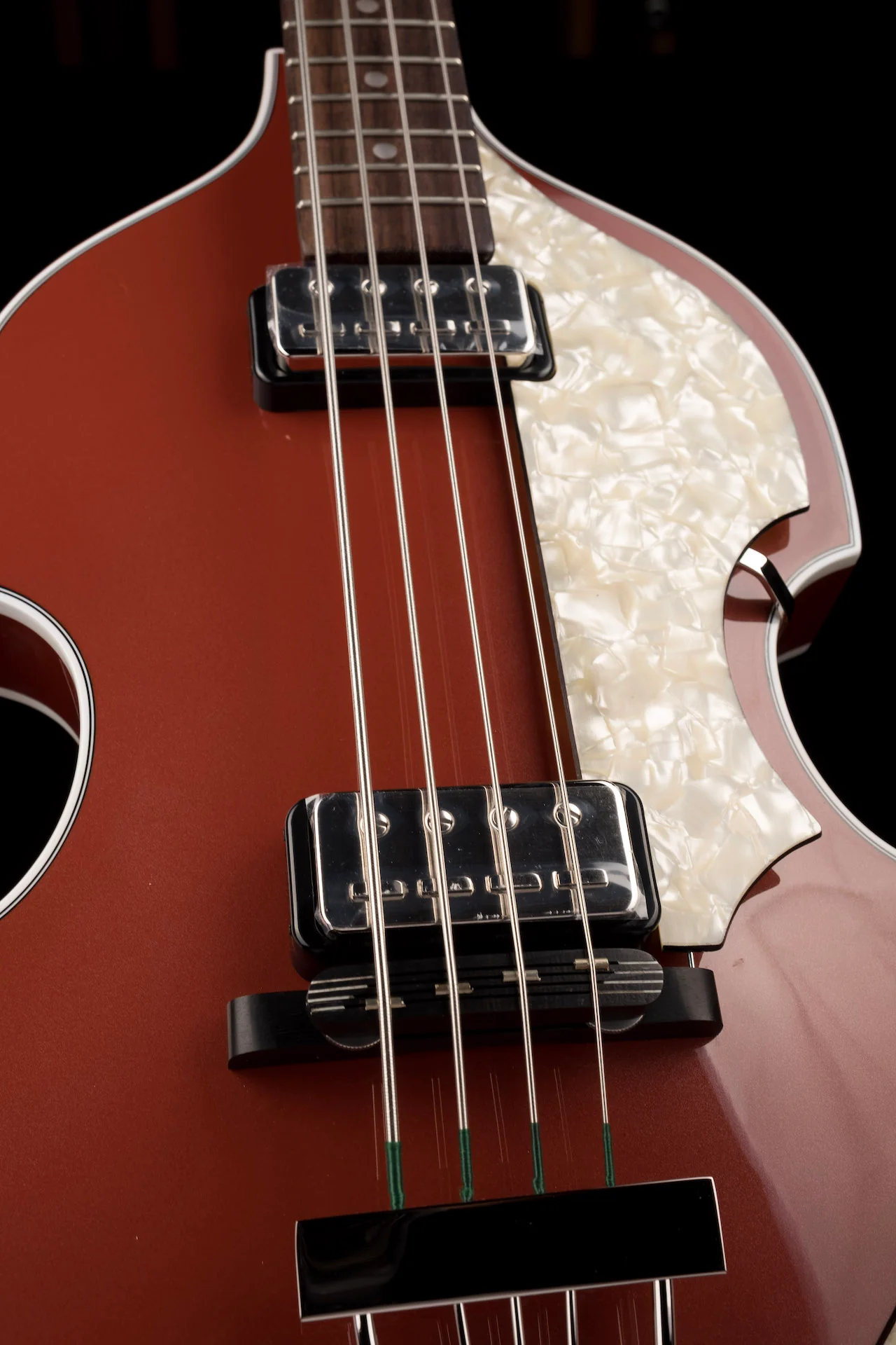 Hofner Limited Edition Pearl Copper 62 Violin Bass HOF-H500/1-62-PC-O With Case - Image 8