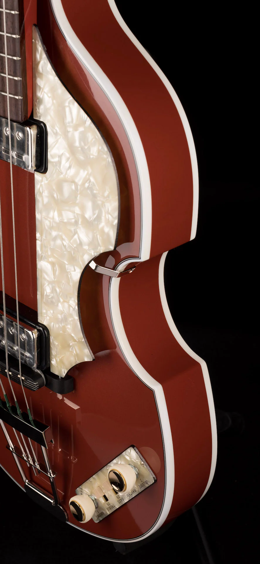 Hofner Limited Edition Pearl Copper 62 Violin Bass HOF-H500/1-62-PC-O With Case - Image 9