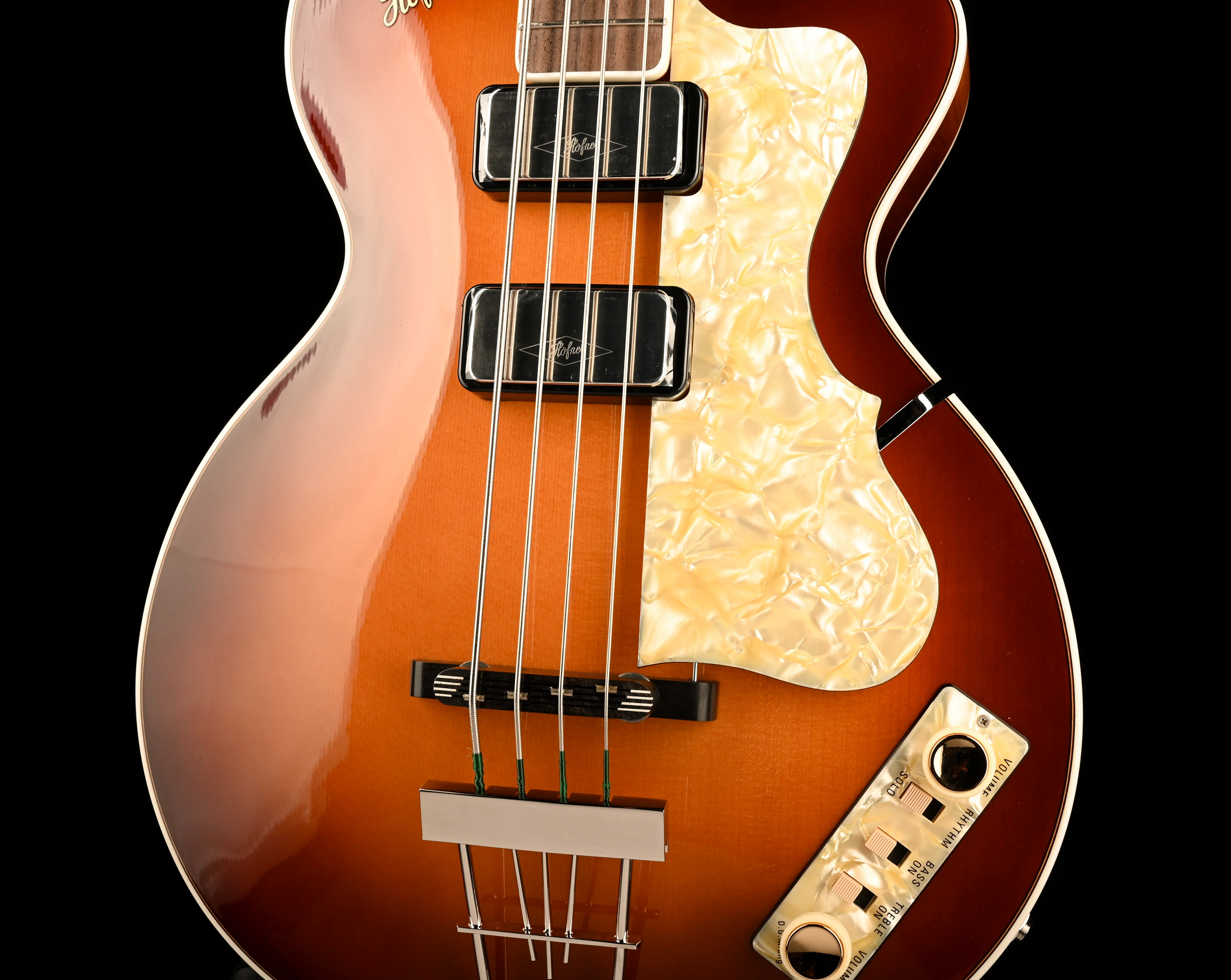 Hofner LTD Club Bass Dark Violin-Cavern Spacing with Vintage Case - H500/2-CV-O - Image 6