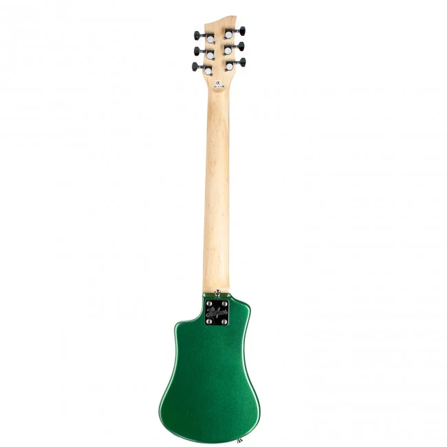 Hofner Shorty Travel Guitar Cadillac Green With Gig Bag - Image 3