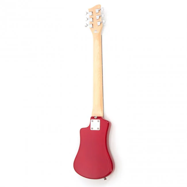 Hofner Shorty Travel Guitar Red With Gig Bag - Image 7
