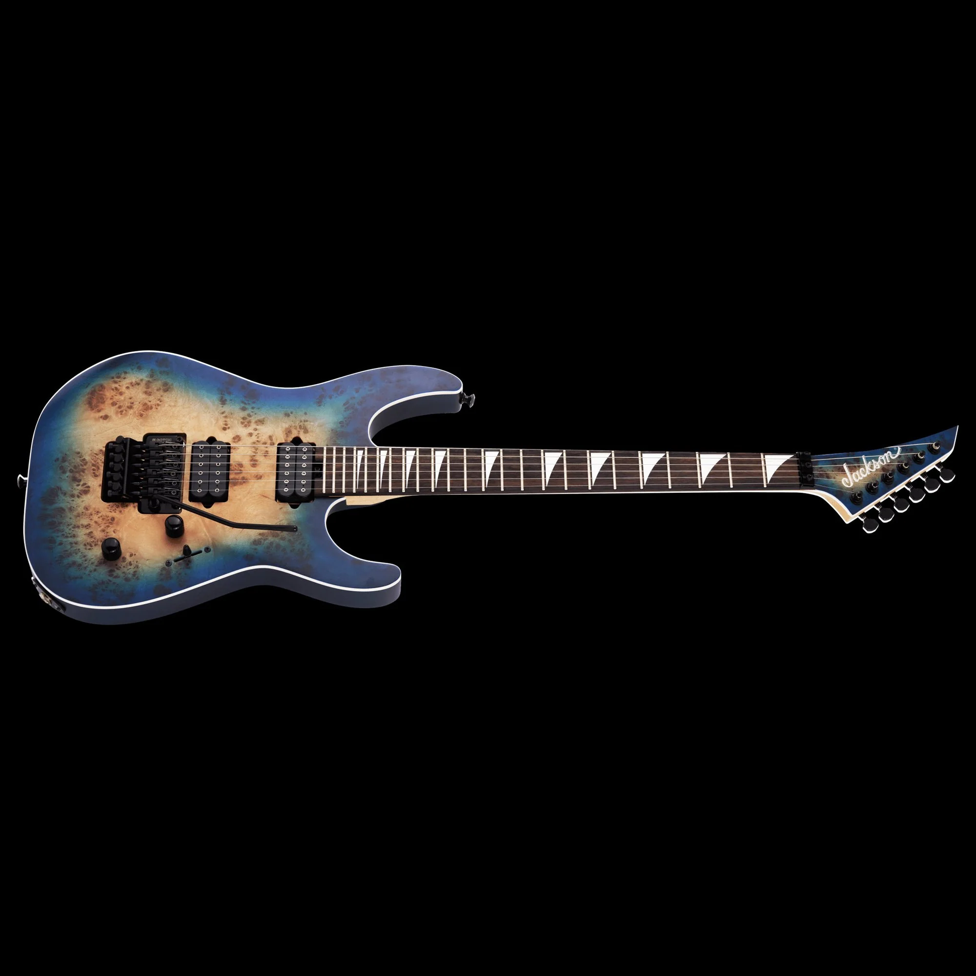 Jackson MJ Series Dinky DKRP Ebony Fingerboard Transparent Blue Burst - Serial # JFJ2100693 - Demo - Image 3