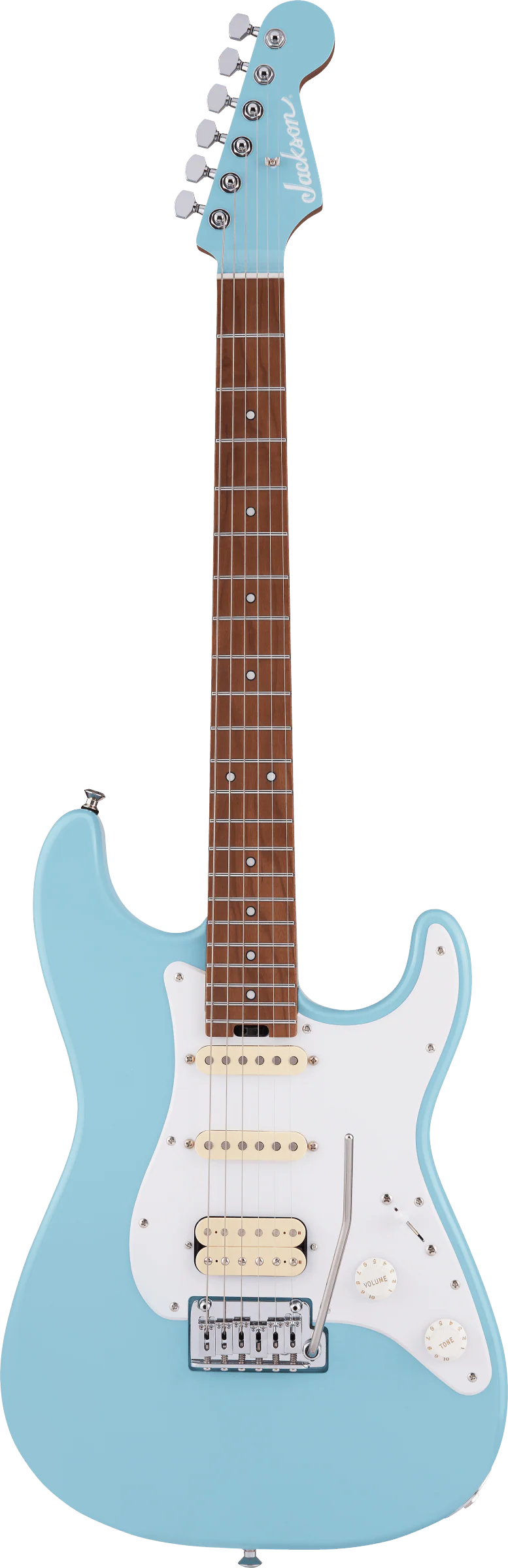 Jackson MJ Series Signature Misha Mansoor So-Cal 2PT Caramelized Maple Fingerboard Daphne Blue - Image 2