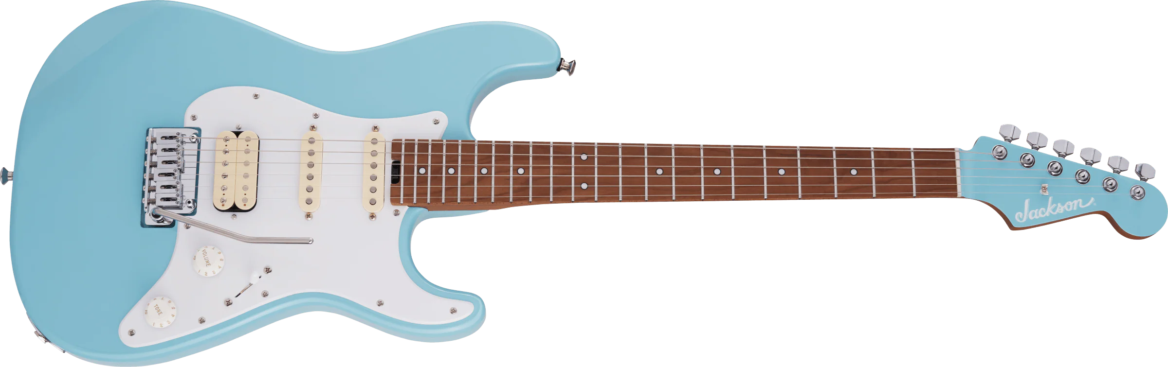 Jackson MJ Series Signature Misha Mansoor So-Cal 2PT Caramelized Maple Fingerboard Daphne Blue - Image 3