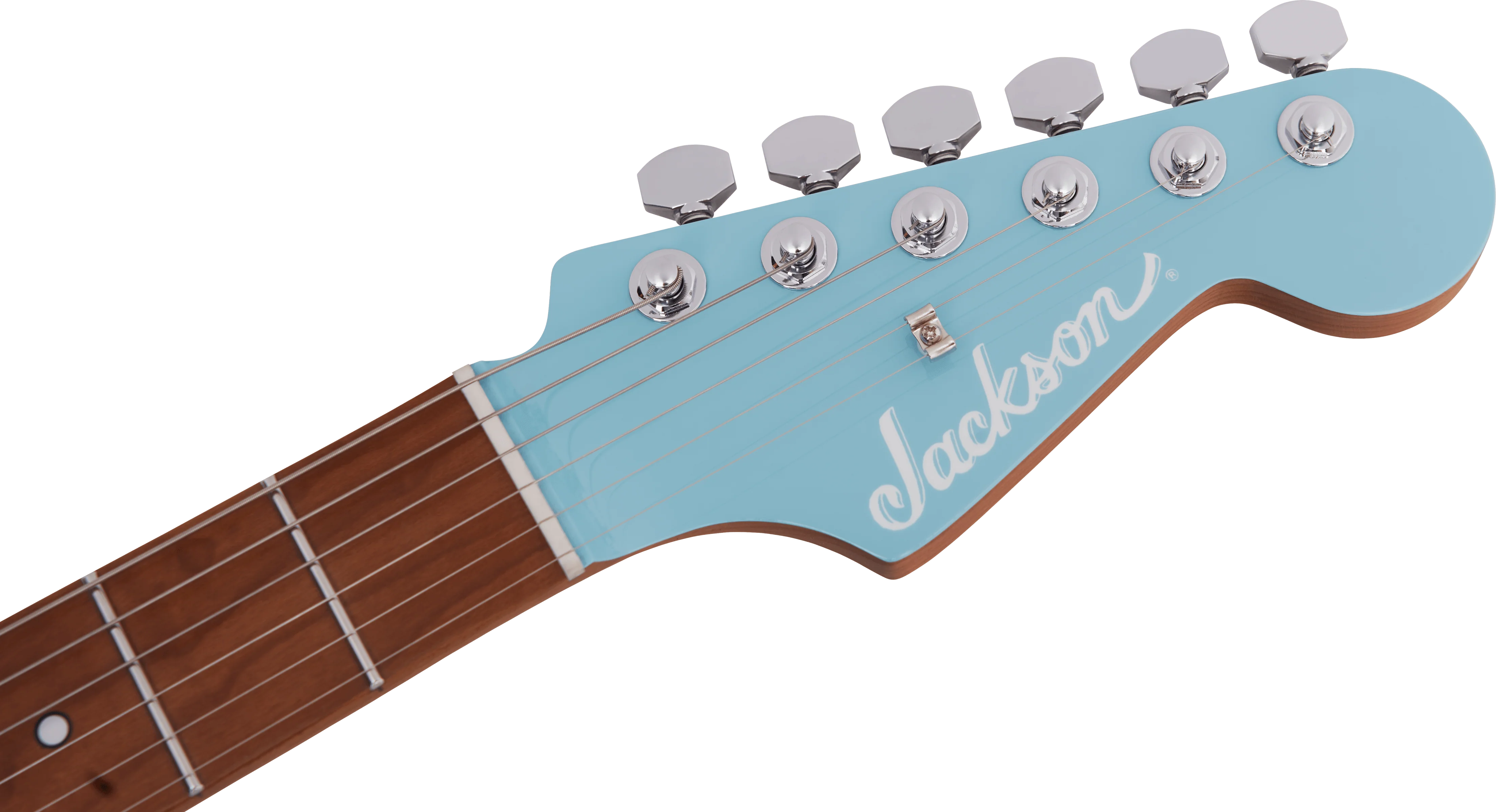 Jackson MJ Series Signature Misha Mansoor So-Cal 2PT Caramelized Maple Fingerboard Daphne Blue - Image 8