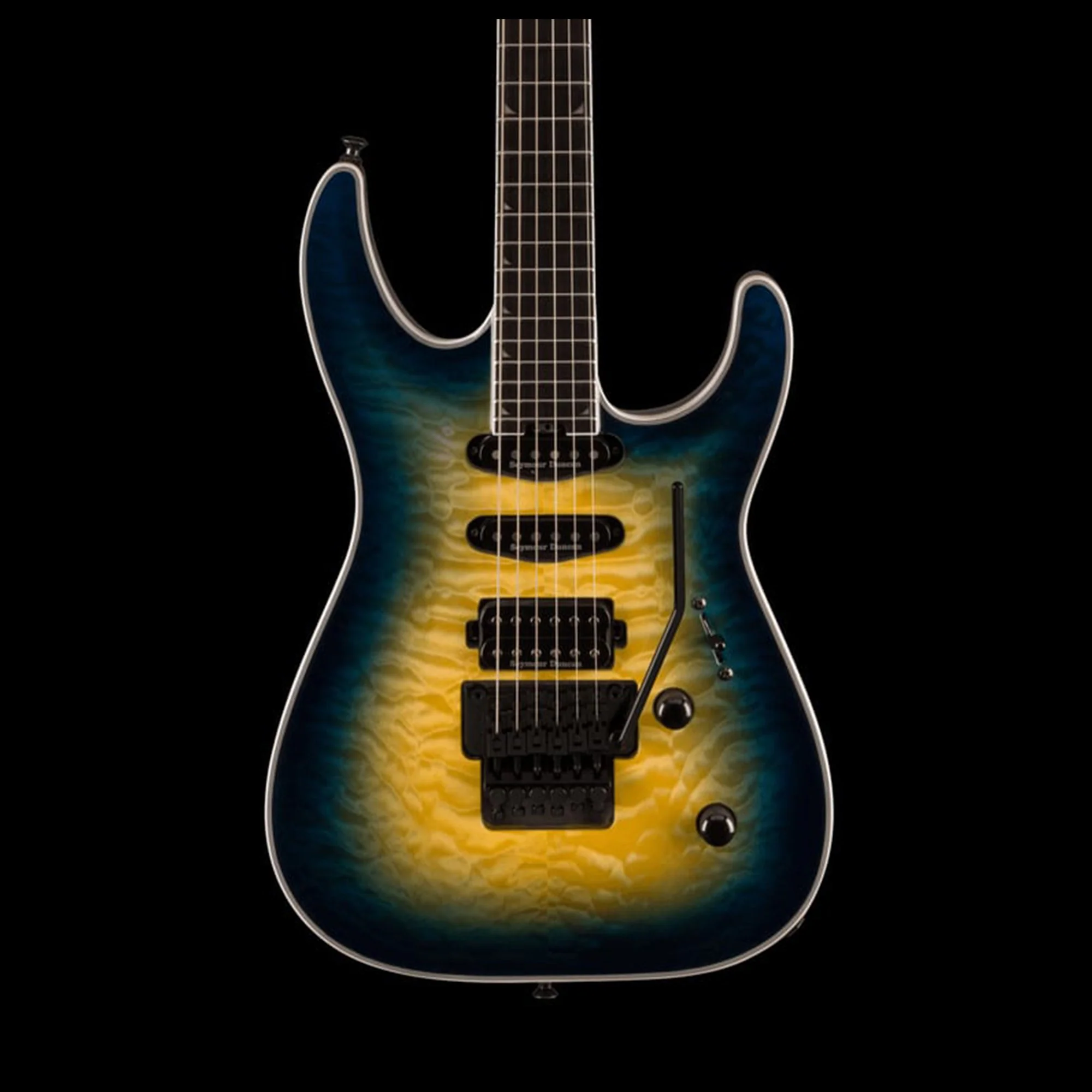 Jackson Pro Plus Series Soloist SLA3Q Amber Blue Burst with Gig Bag - Serial # CYJ2302189 - Demo