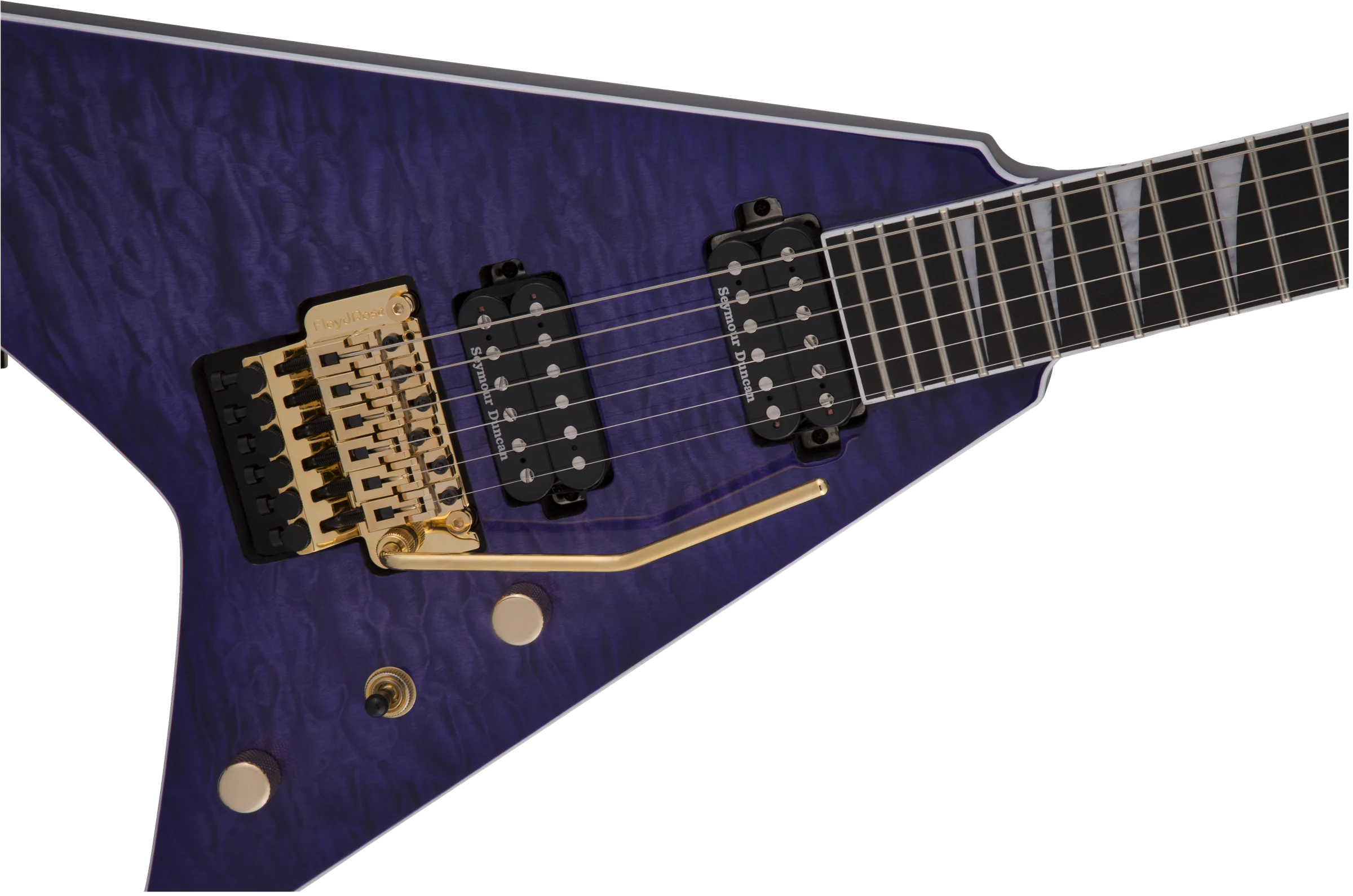 Jackson Pro Series Rhoads RR24Q Ebony Fingerboard Transparent Purple - Image 5