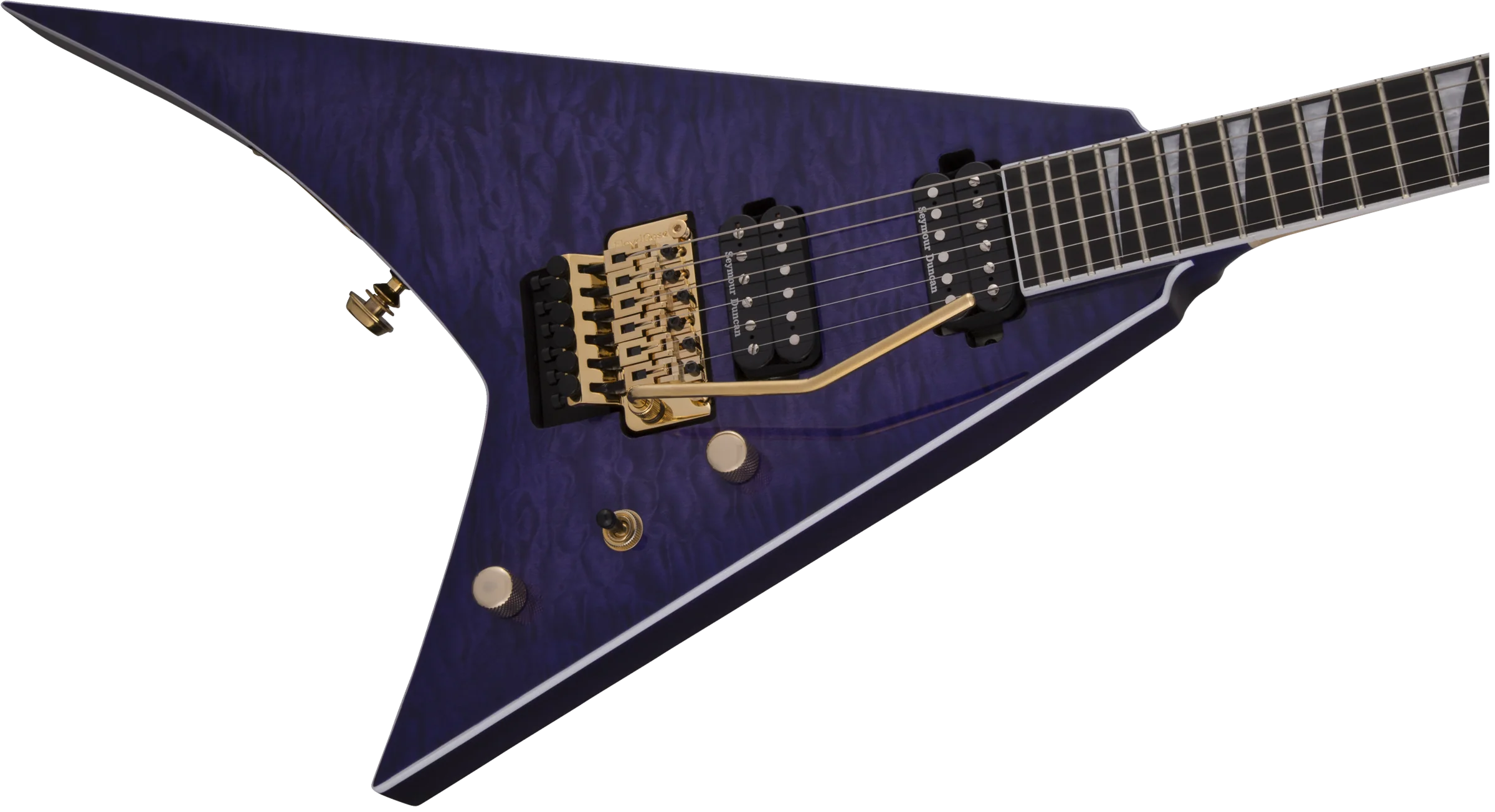 Jackson Pro Series Rhoads RR24Q Ebony Fingerboard Transparent Purple - Image 6