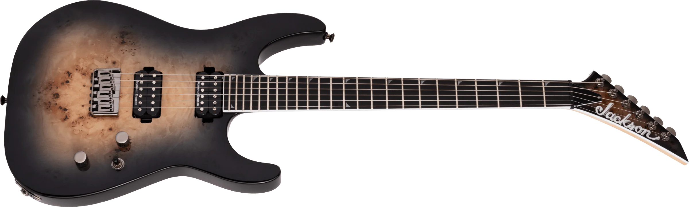 Jackson Pro Series Soloist SL2P MAH HT Ebony Fingerboard Transparent Black Burst - Image 3