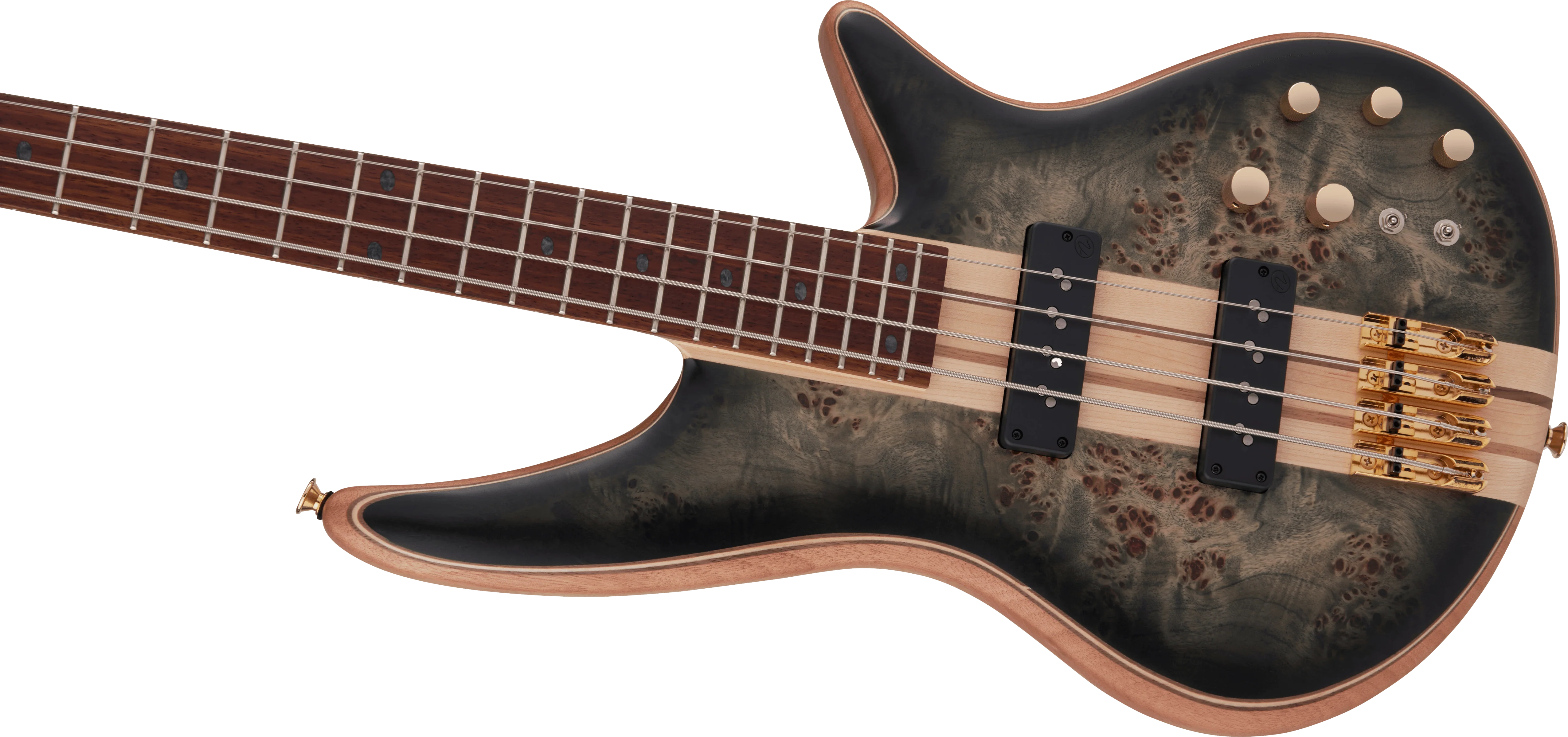Jackson Pro Series Spectra Bass SBP IV Caramelized Jatoba Fingerboard Transparent Black Burst - Image 4