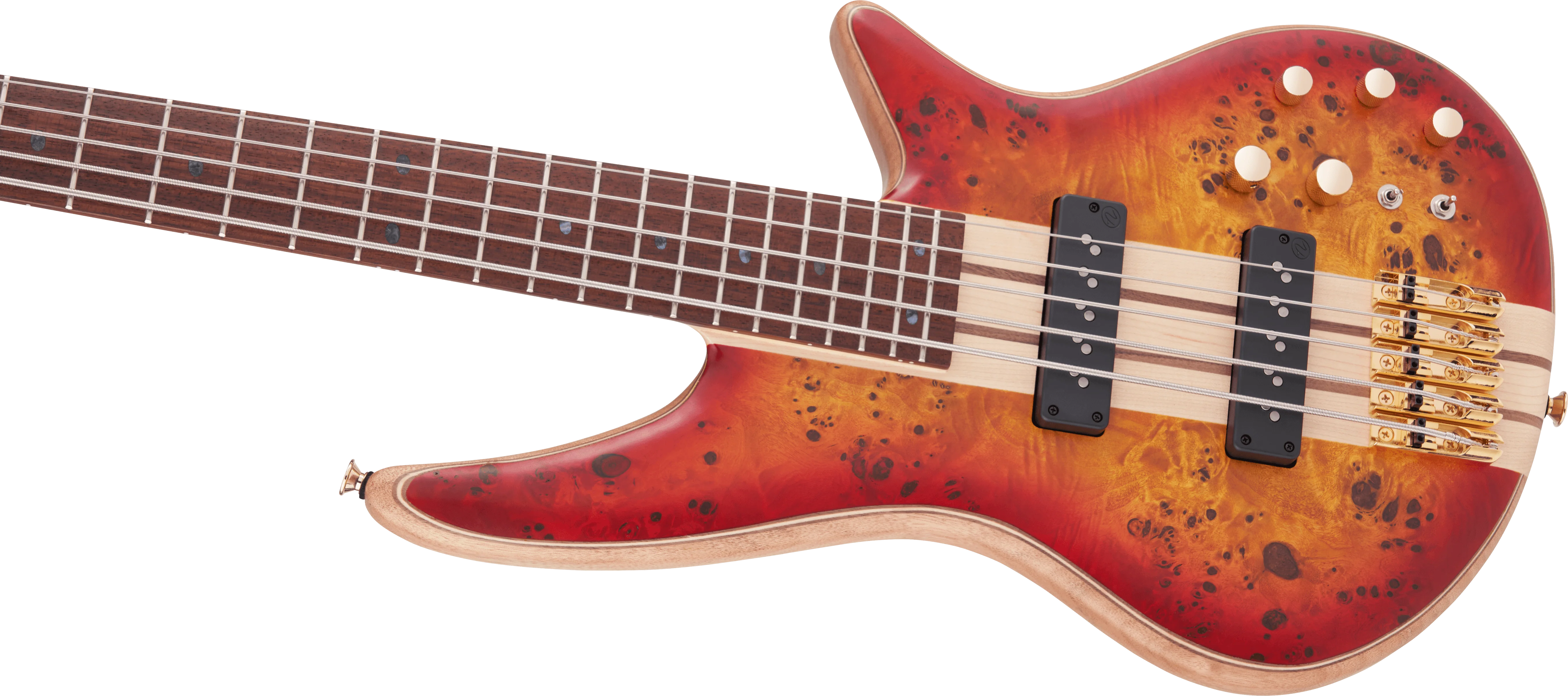 Jackson Pro Series Spectra Bass SBP V Transparent Cherry Burst - Image 5
