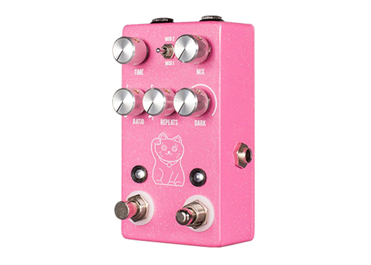 JHS Lucky Cat Delay Guitar Effect Pedal - Pink - Image 2