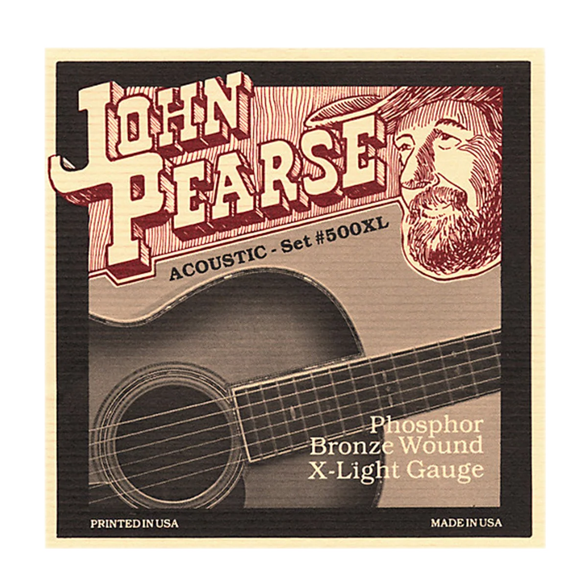John Pearse 500XL Phosphor Bronze Extra Light 10-47 Acoustic Guitar Strings