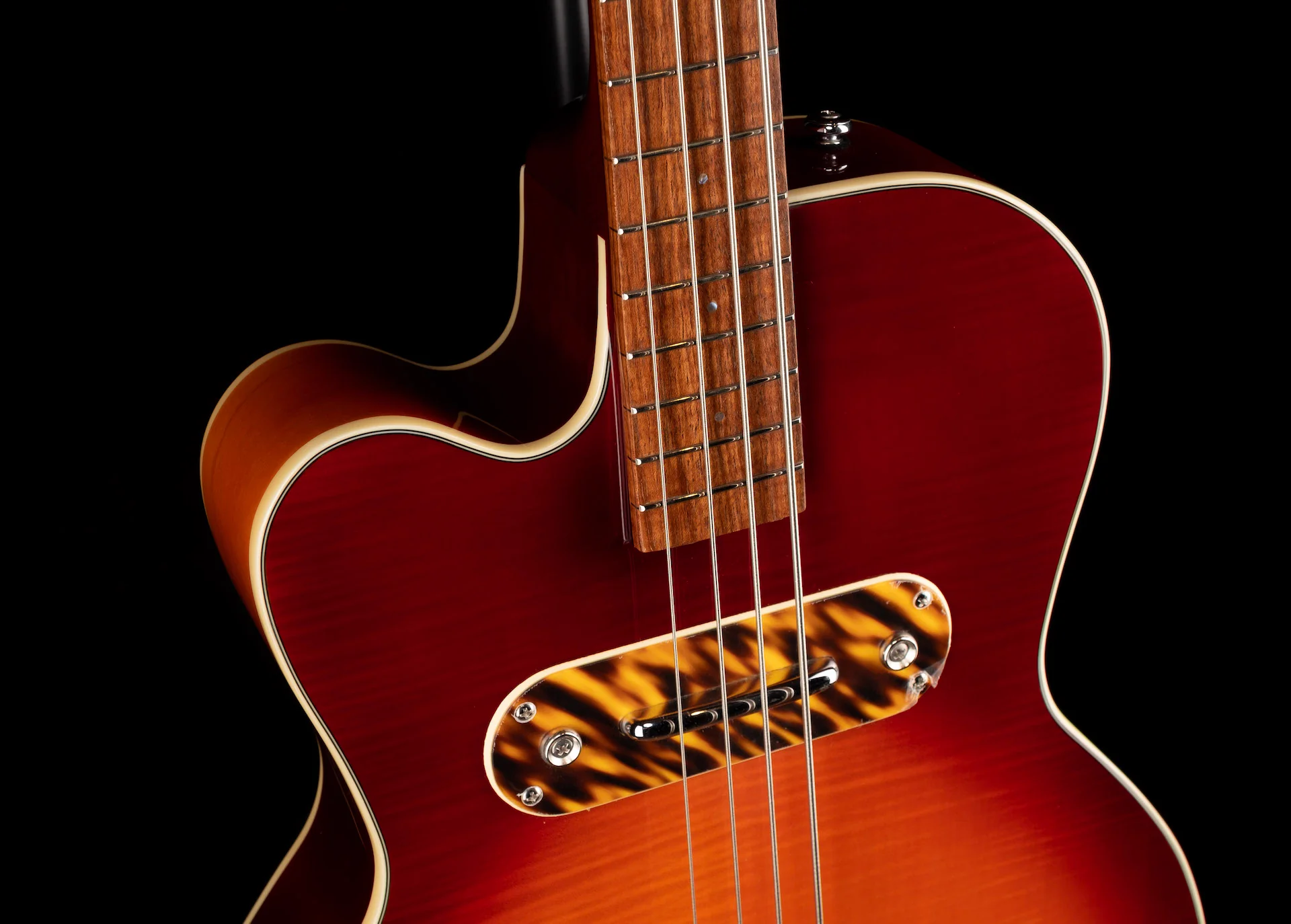 Kay Vintage Reissue K162LH-VS Left Handed Pro Bass Honey Sunburst with Hard Case - Image 3