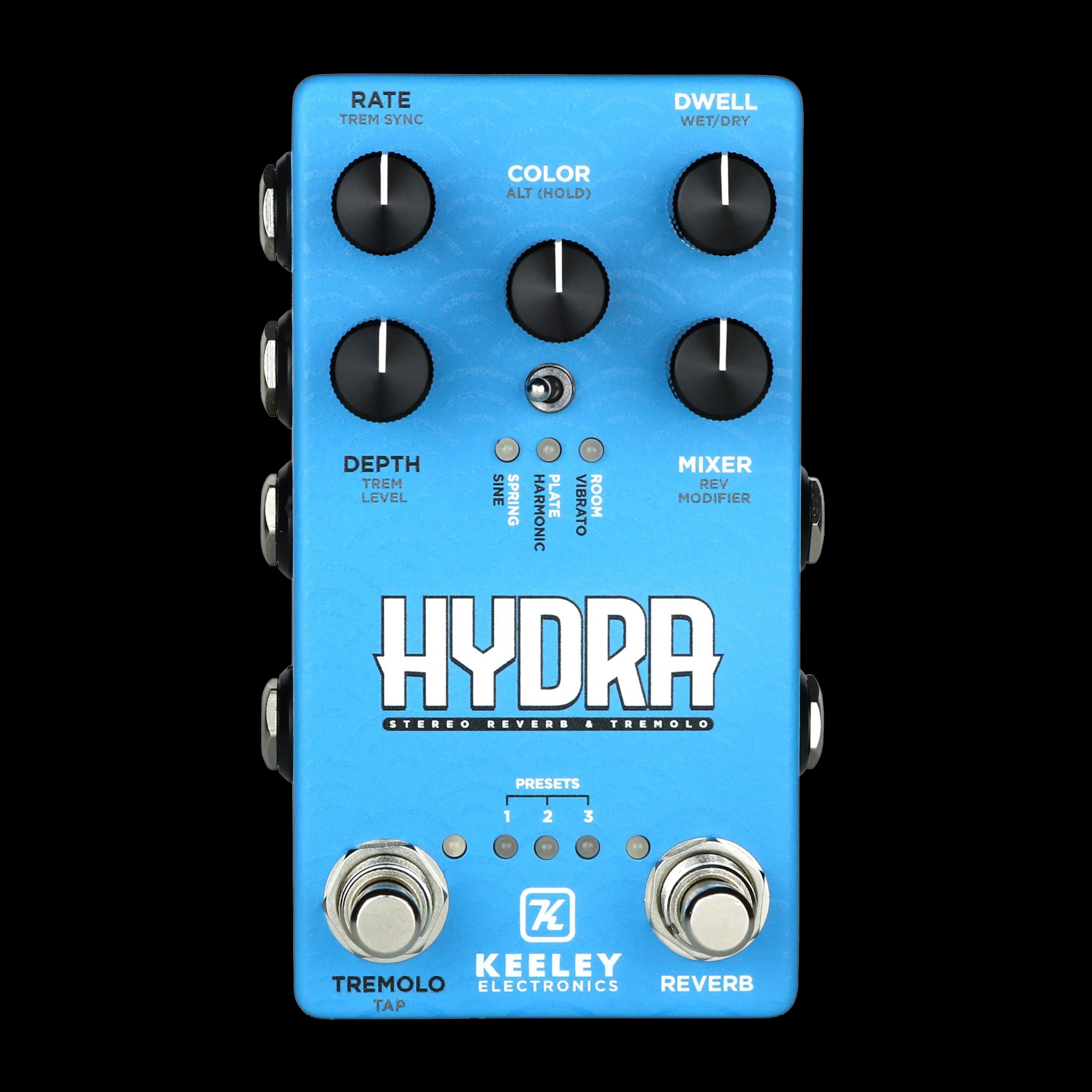 Keeley Hydra Stereo Reverb Tremolo Guitar Effect Pedal