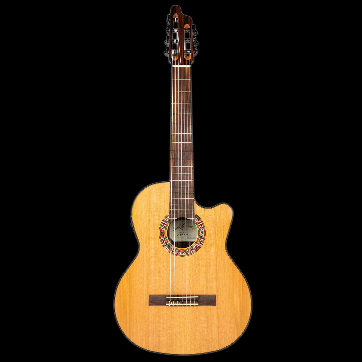 Kremona Performer Series F65CW-7S VE Nylon 7-String Acoustic Electric Guitar with Gig Bag - Image 3
