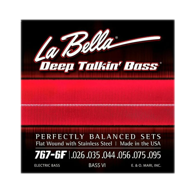 La Bella 767-6F Flatwound Bass VI Strings